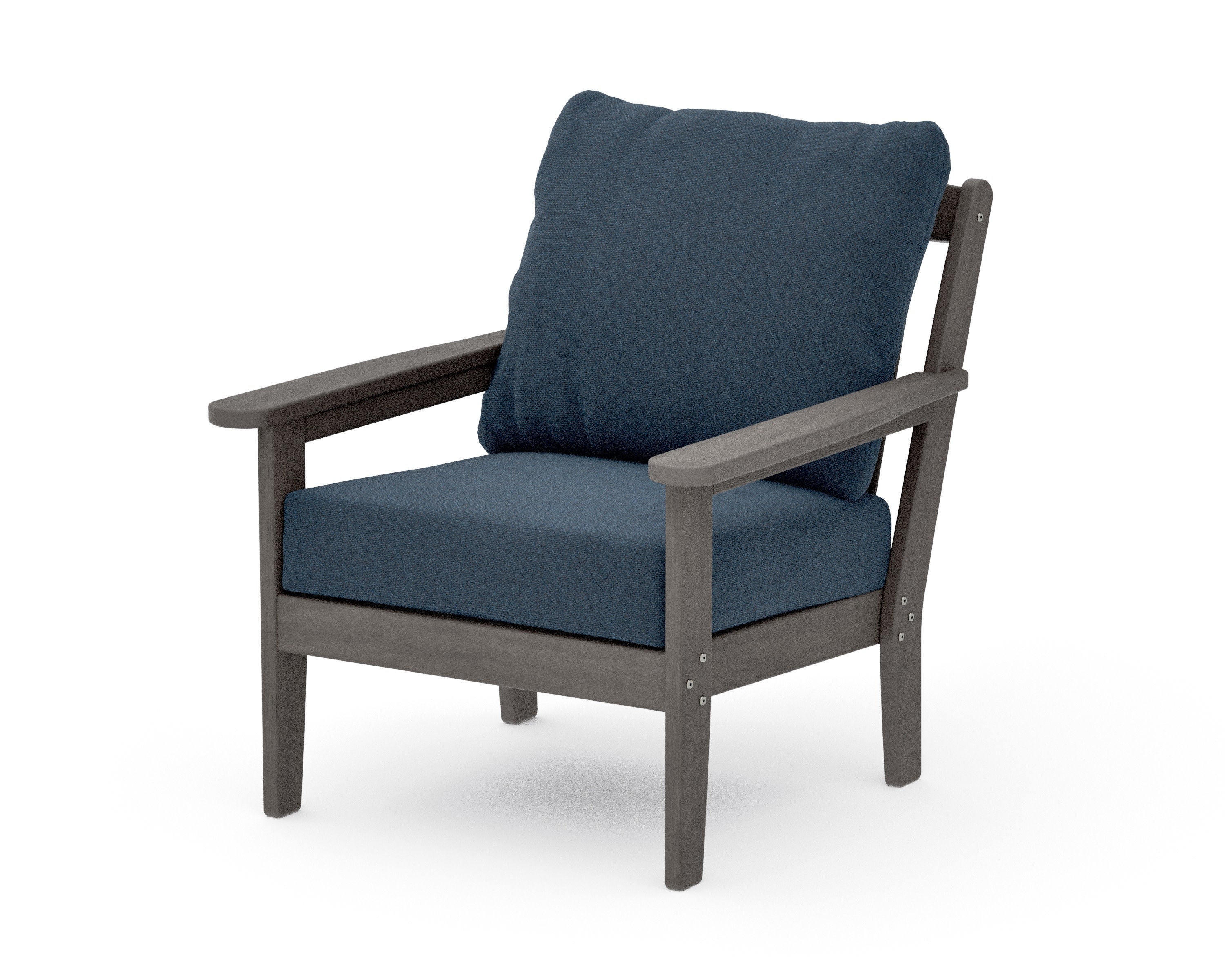 Cottage Deep Seating Chair in Driftwood / Marine Indigo
