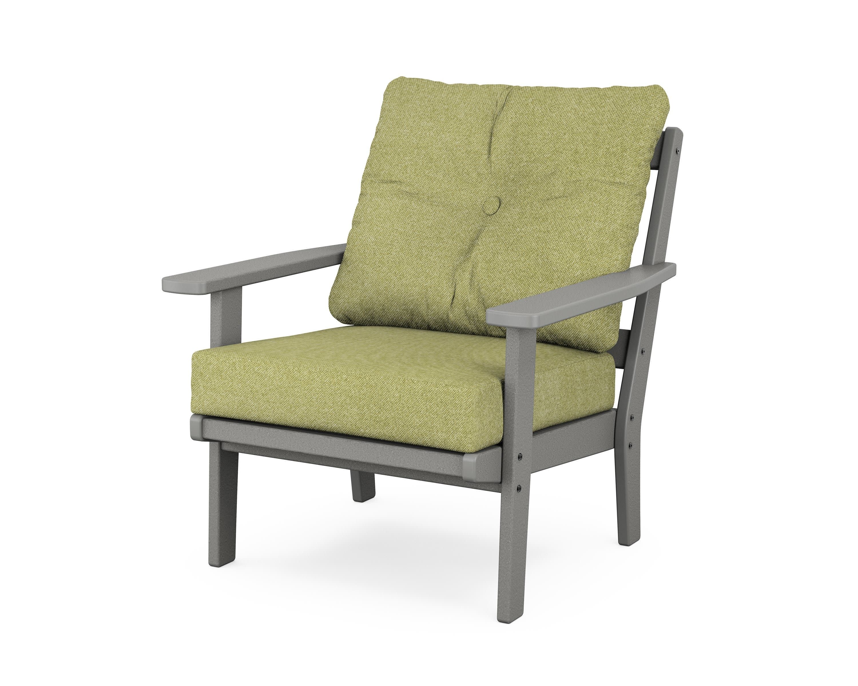 Prairie Deep Seating Chair in Slate Grey / Chartreuse Boucle