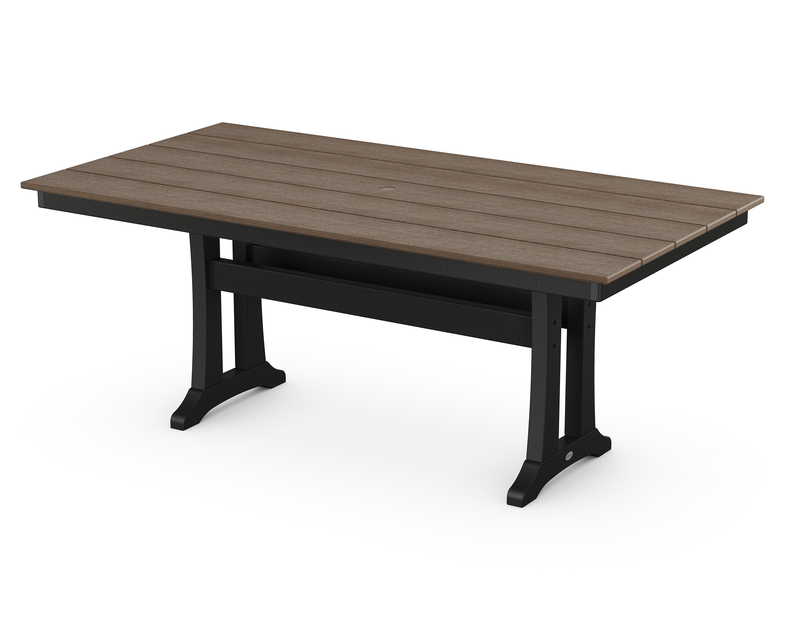 Farmhouse Trestle 37" x 72" Dining Table in Black / Kona