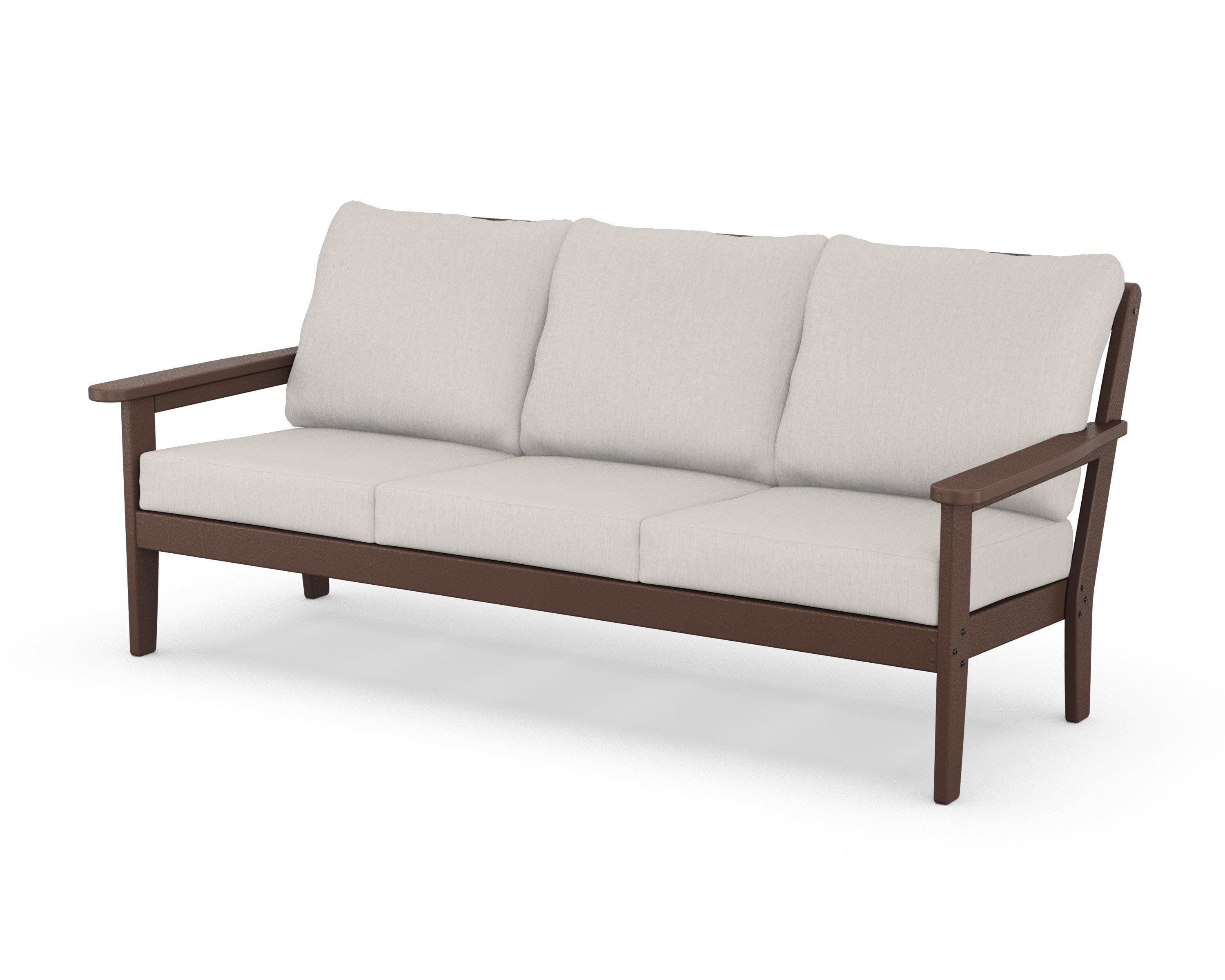 Cottage Deep Seating Sofa in Mahogany / Cast Ash