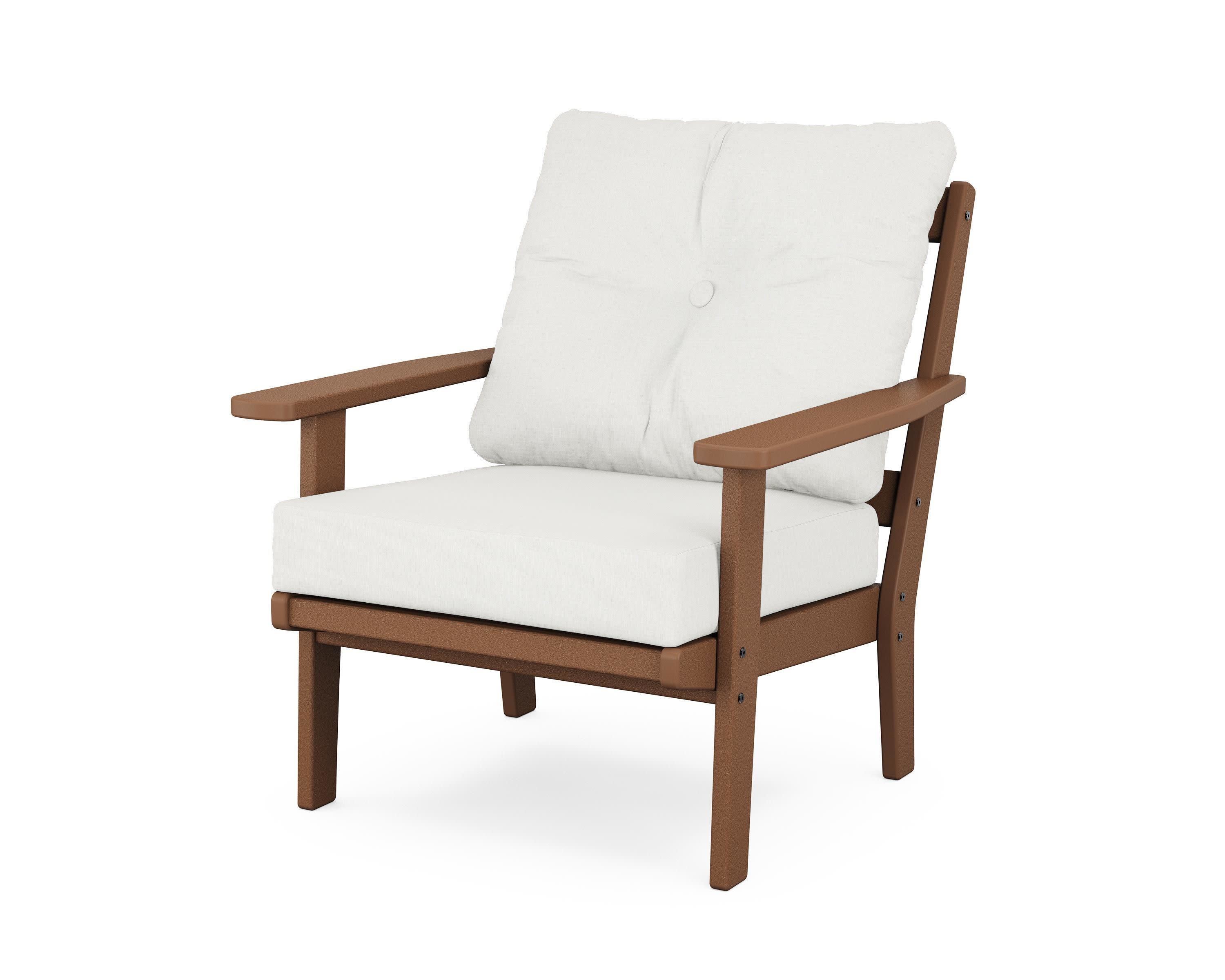 Prairie Deep Seating Chair in Teak / Natural Linen