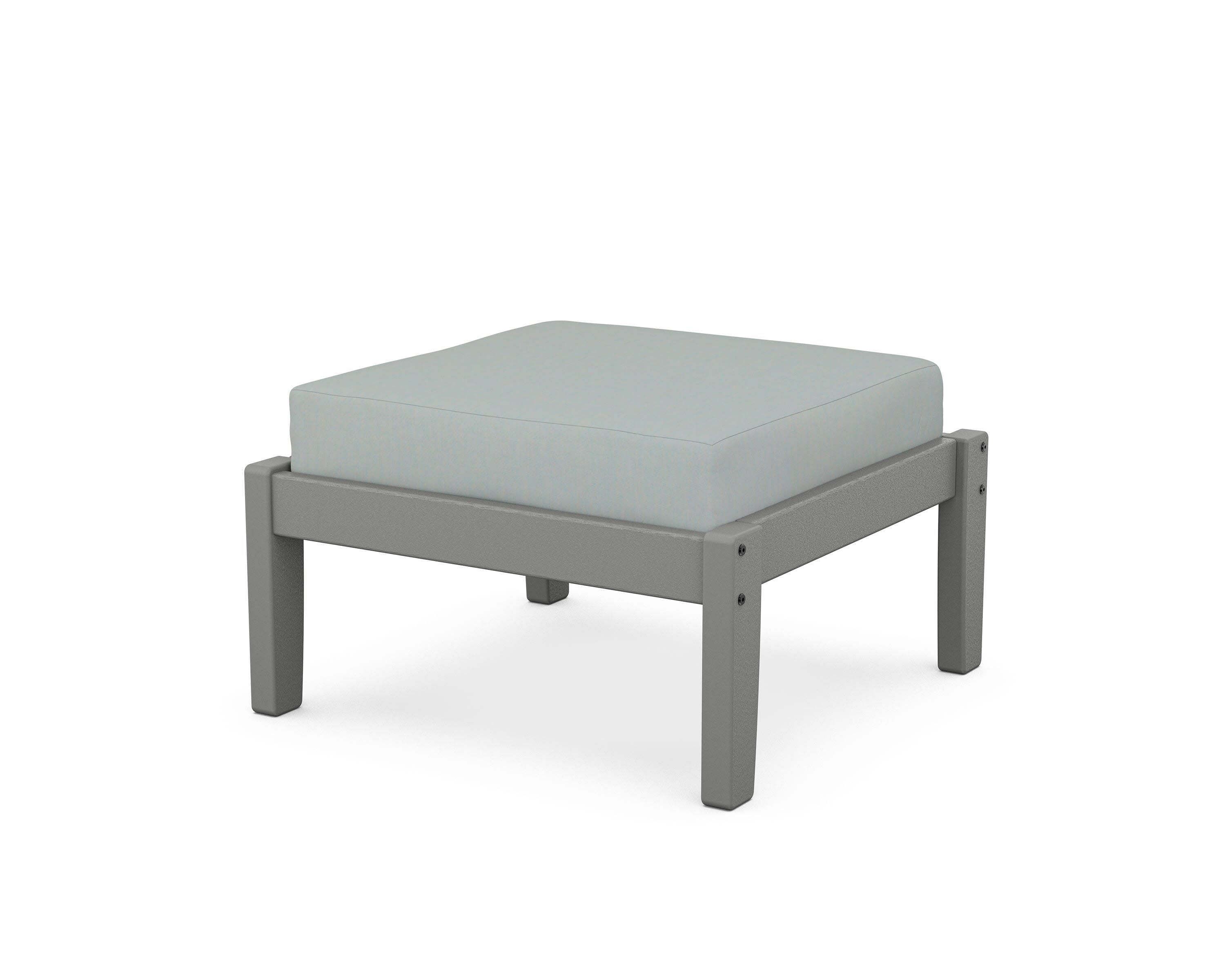 Deep Seating Ottoman in Slate Grey / Spa