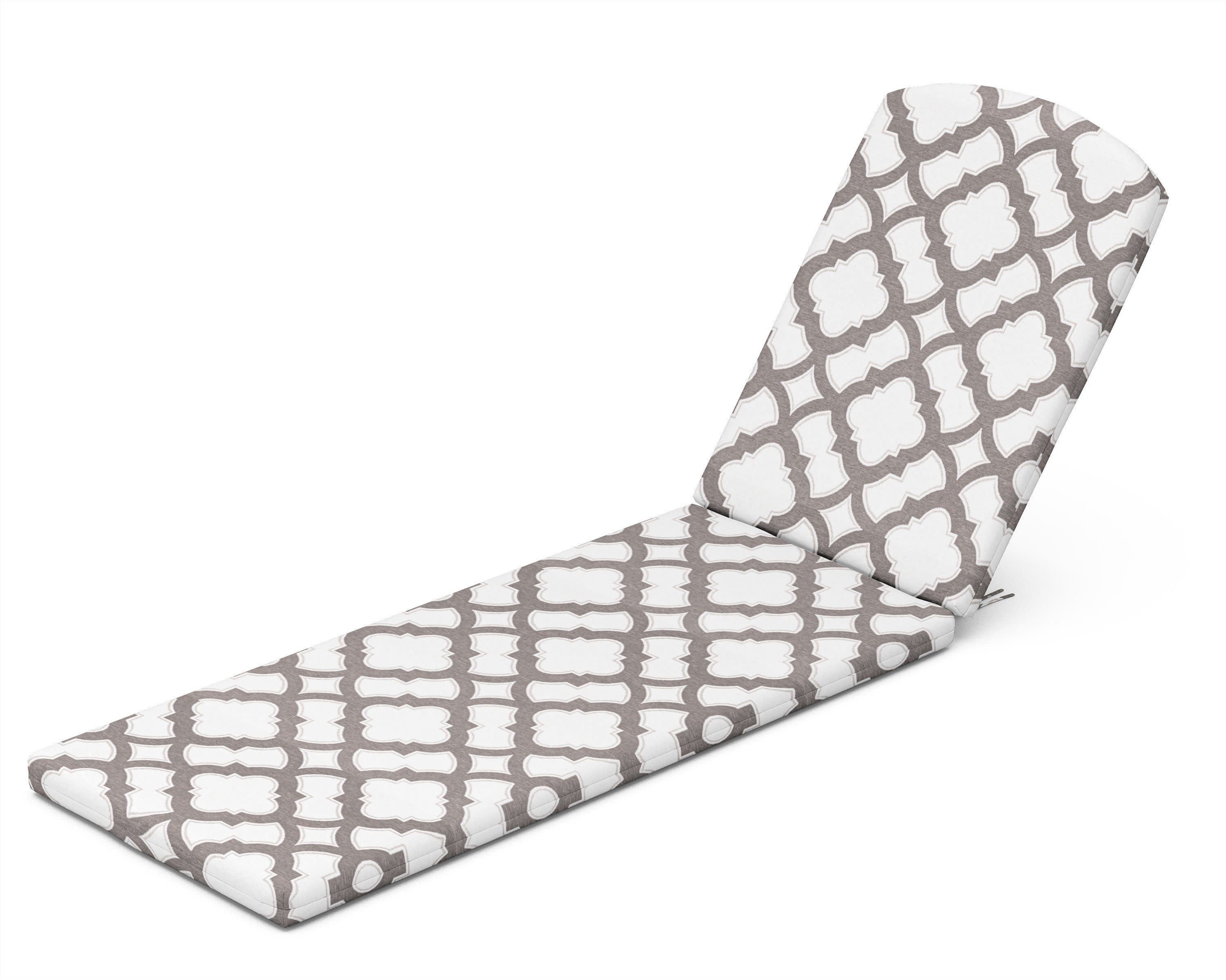 Chaise Cushion in Trellis Grey Mist