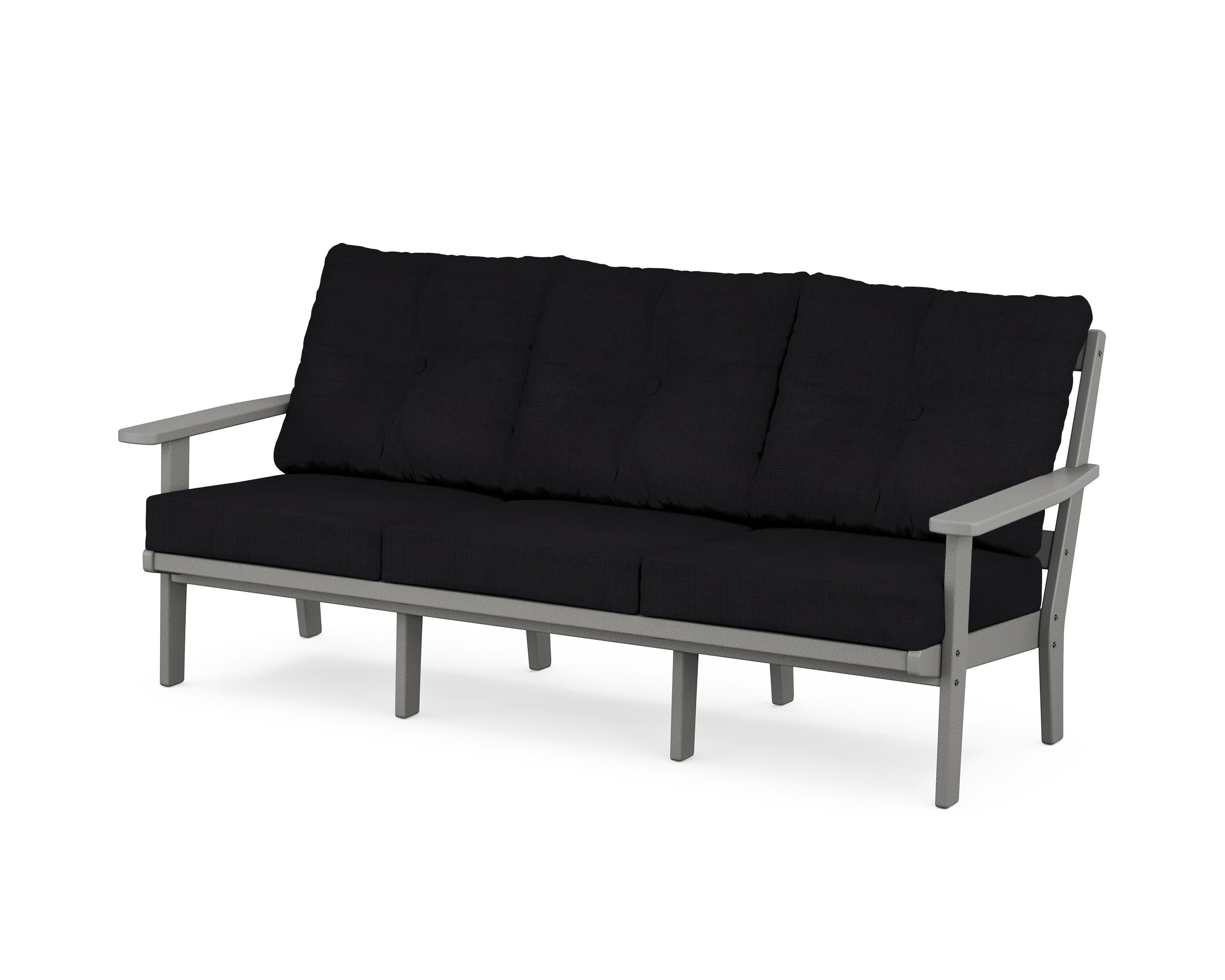 PrairieDeep Seating Sofa in Slate Grey / Midnight Linen