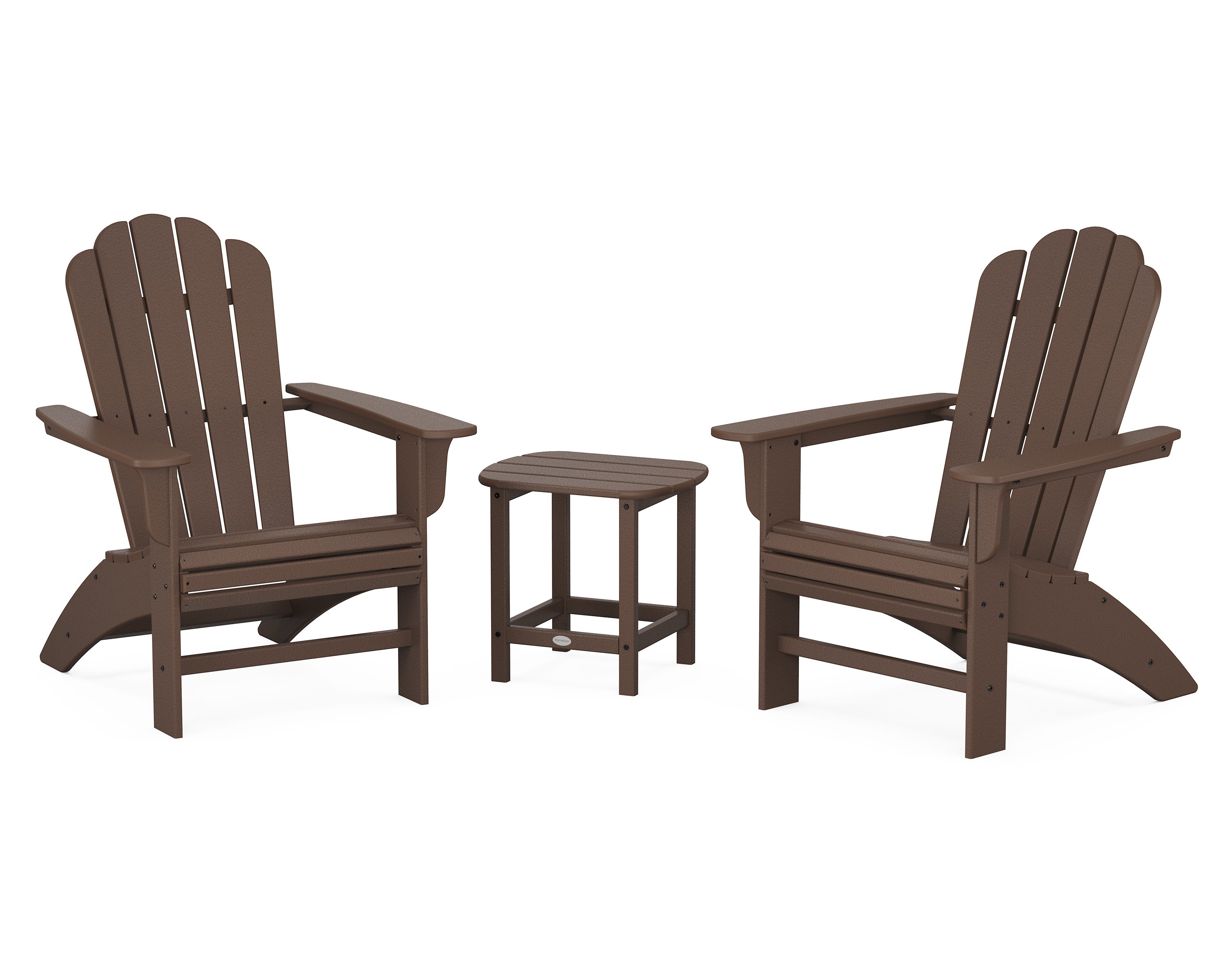 Cottage Curveback Adirondack Chair 3-Piece Set in Mahogany