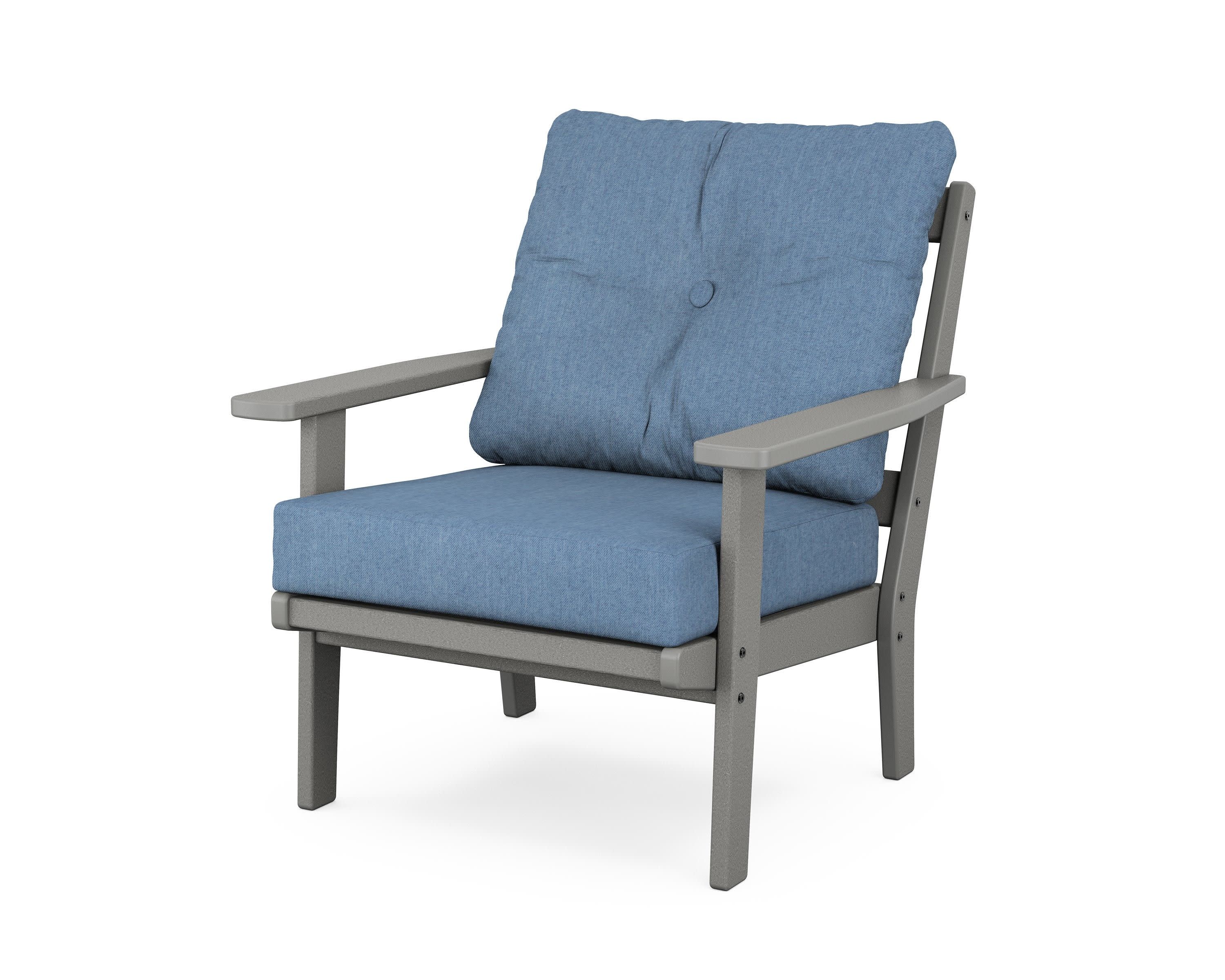Prairie Deep Seating Chair in Slate Grey / Sky Blue