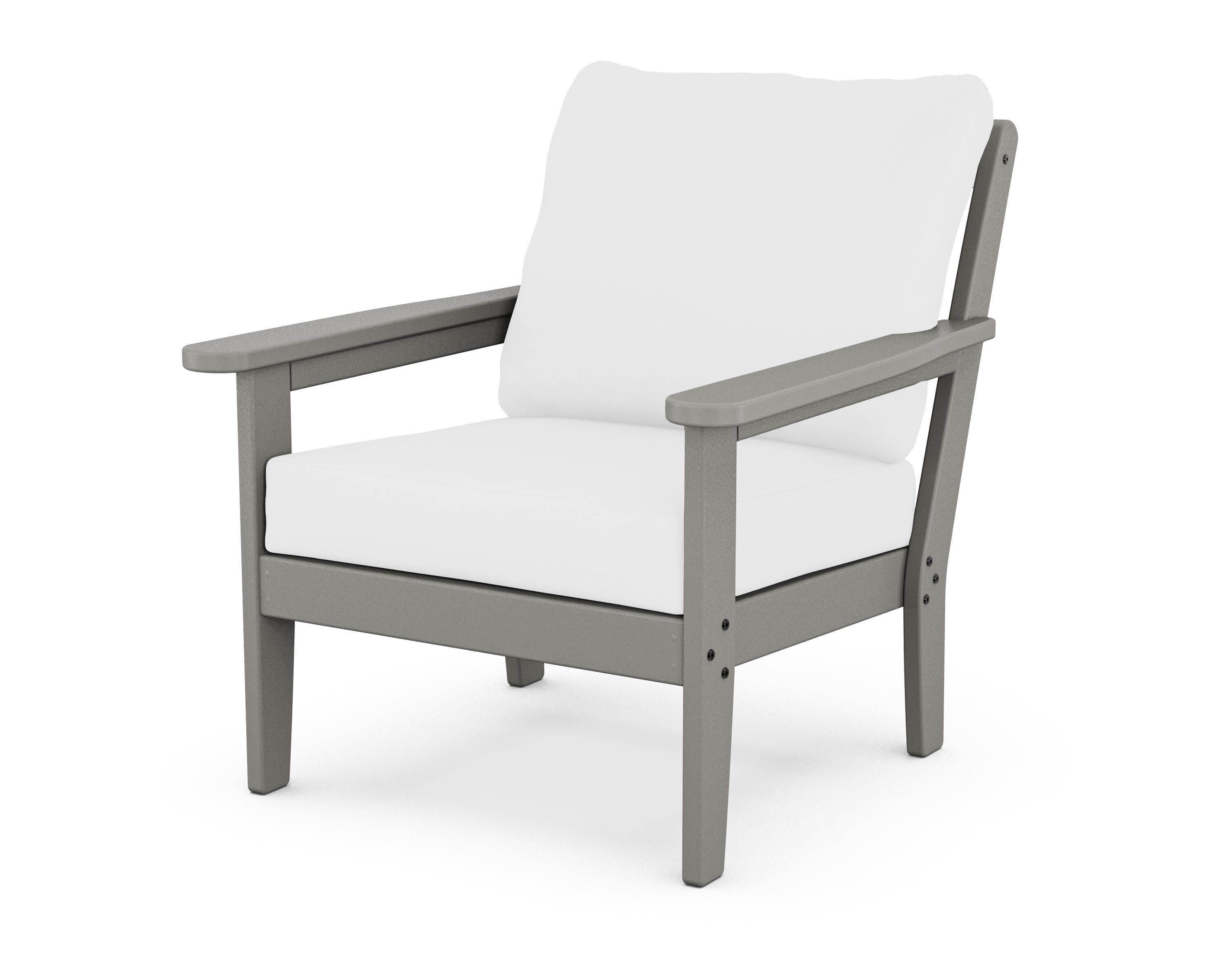 Cottage Deep Seating Chair in Slate Grey / Natural