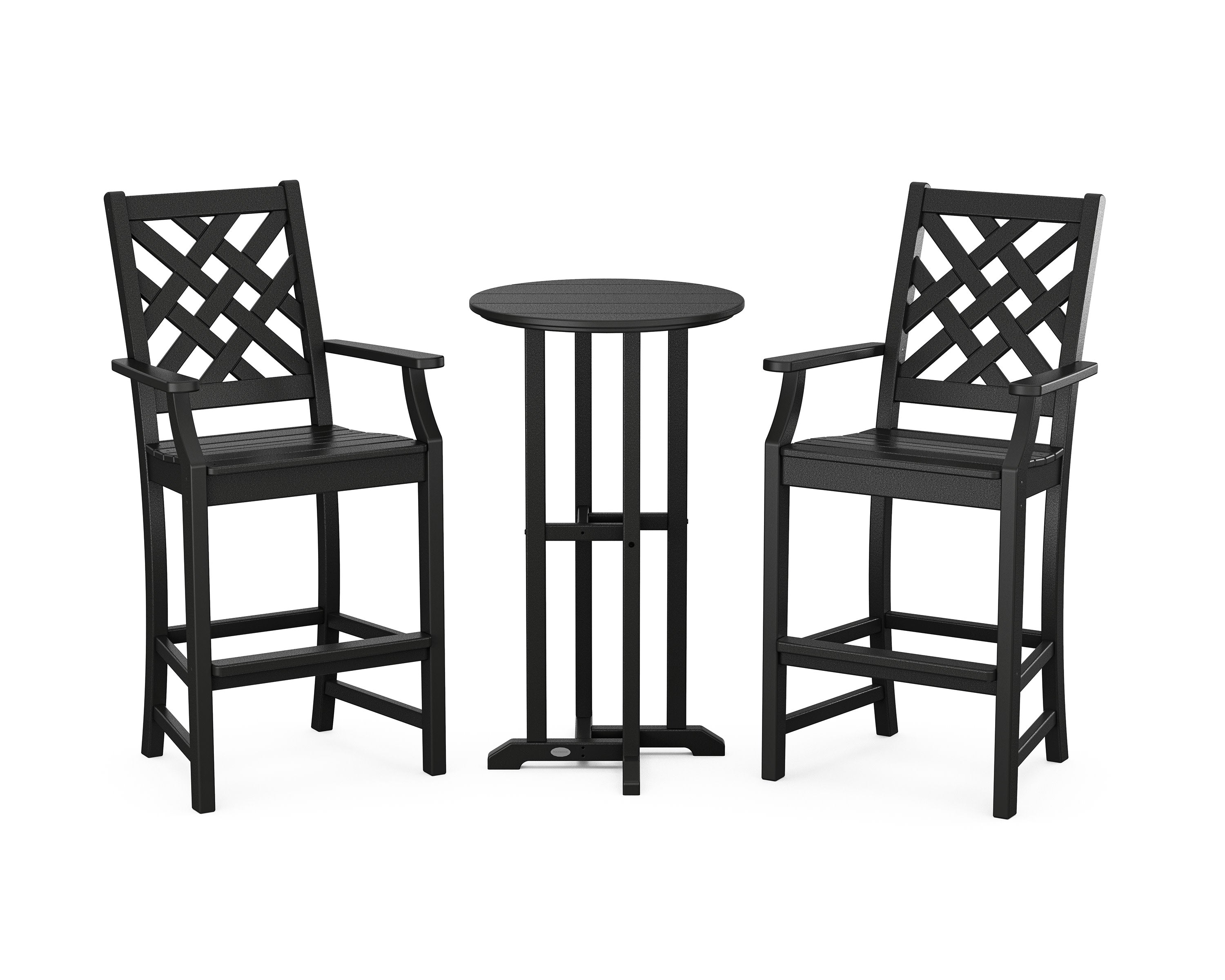 Wovendale 3-Piece Farmhouse Bar Set in Black