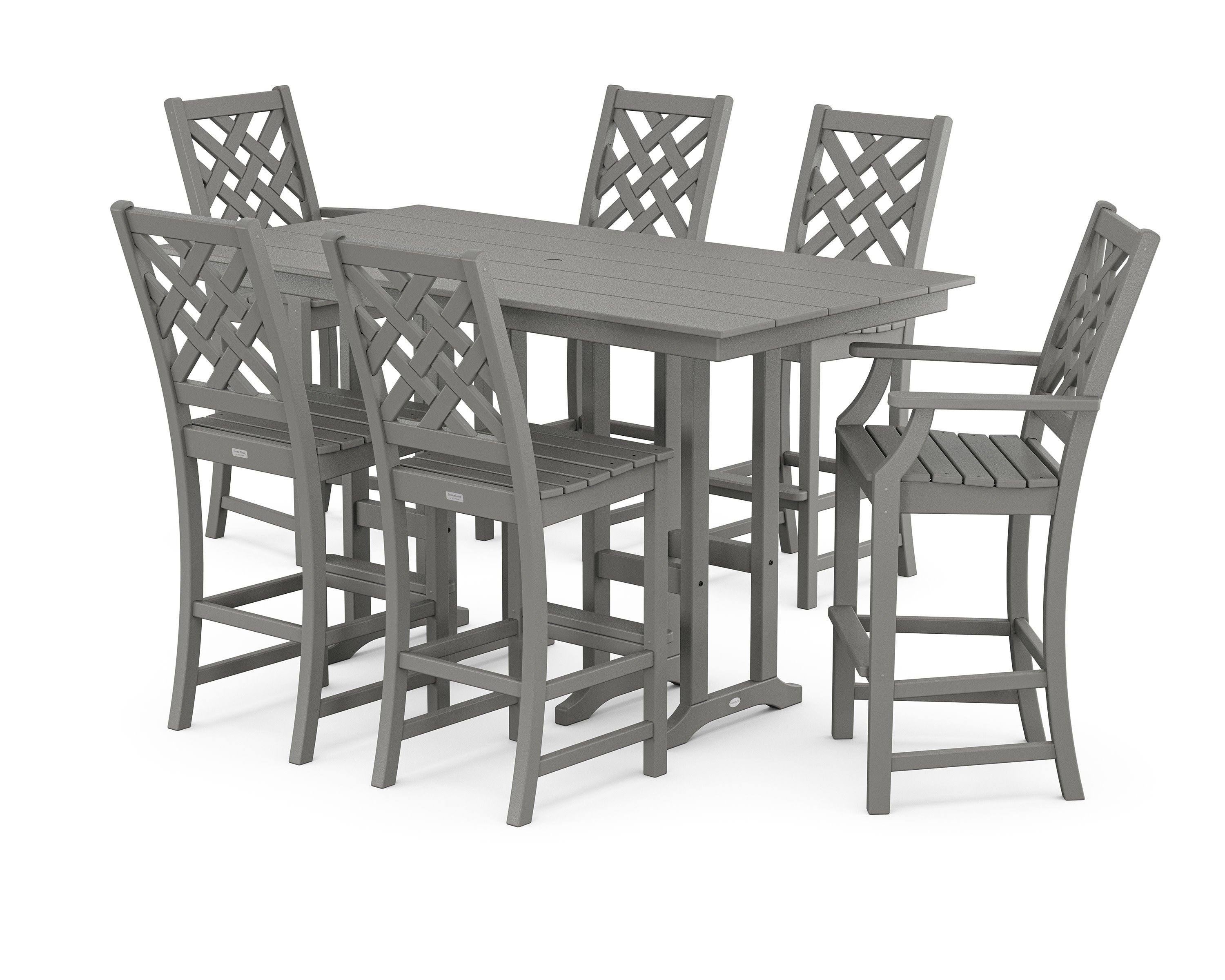 Wovendale 7-Piece Farmhouse Bar Set