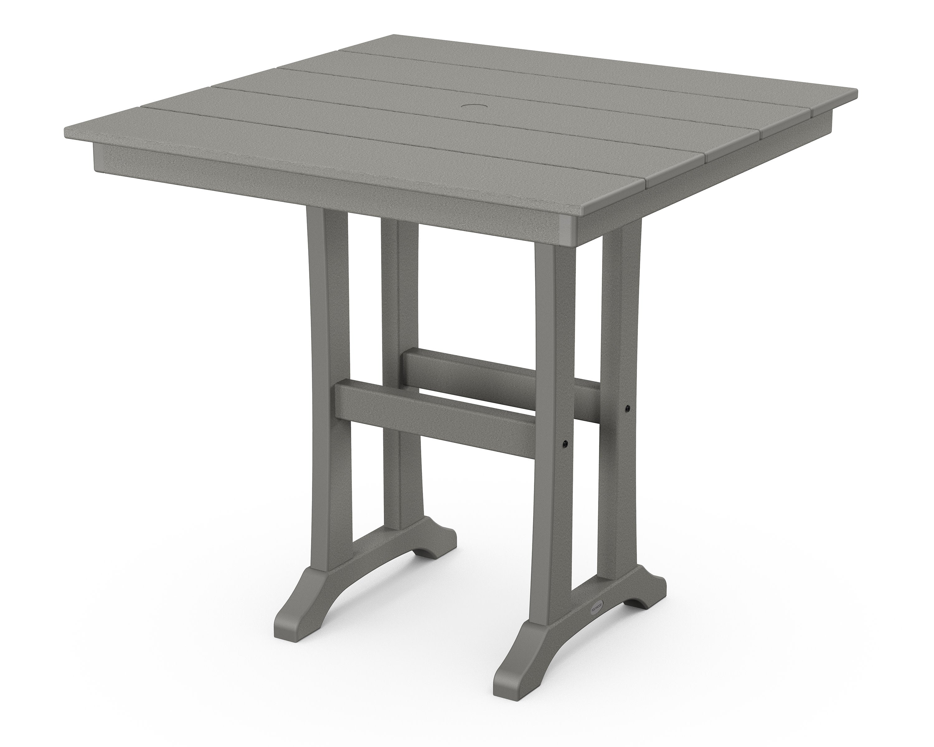Farmhouse Trestle 37" Counter Table in Slate Grey