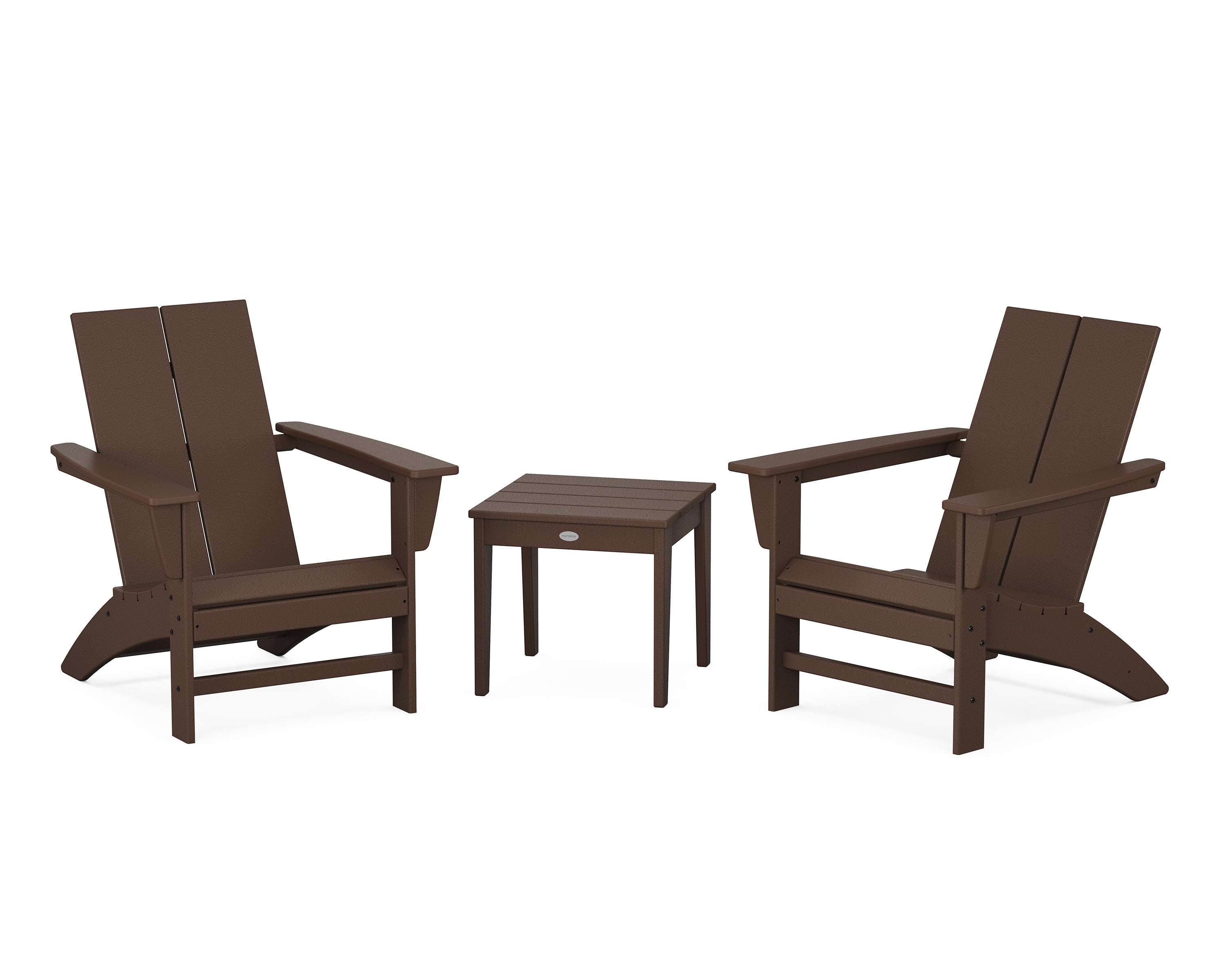 Cottage Modern Adirondack Chair 3-Piece Set in Mahogany