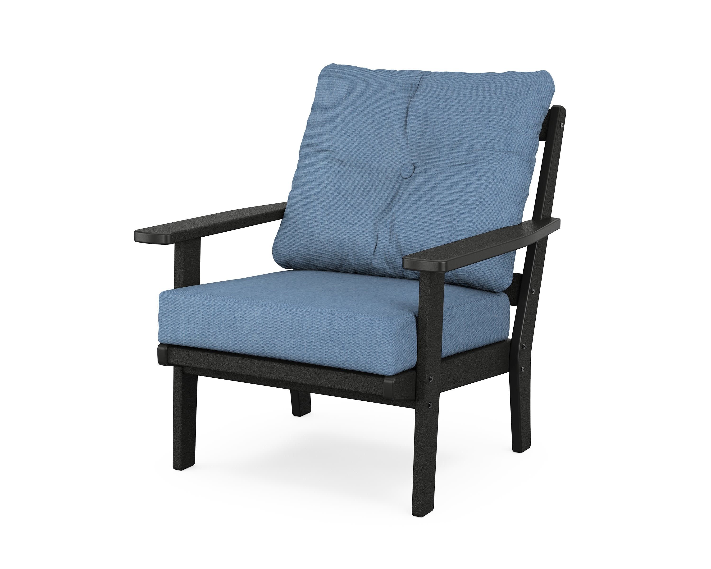 Prairie Deep Seating Chair in Black / Sky Blue