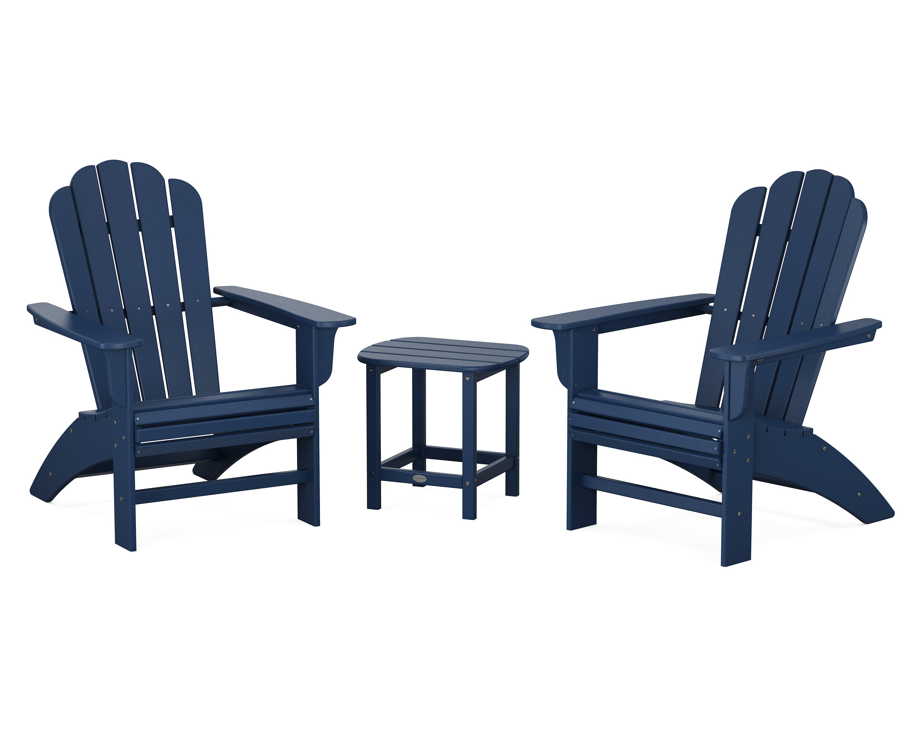 Cottage Curveback Adirondack Chair 3-Piece Set in Navy