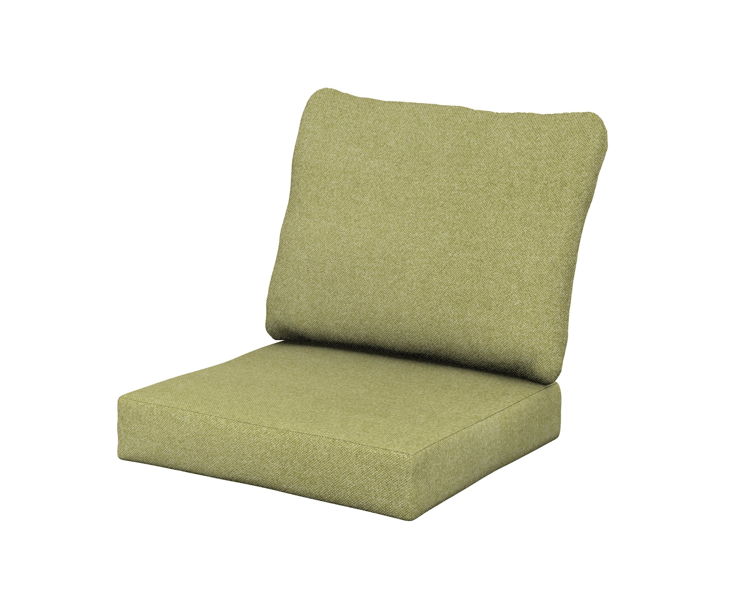 Baffle Seat/Back Cushion in Chartreuse Boucle
