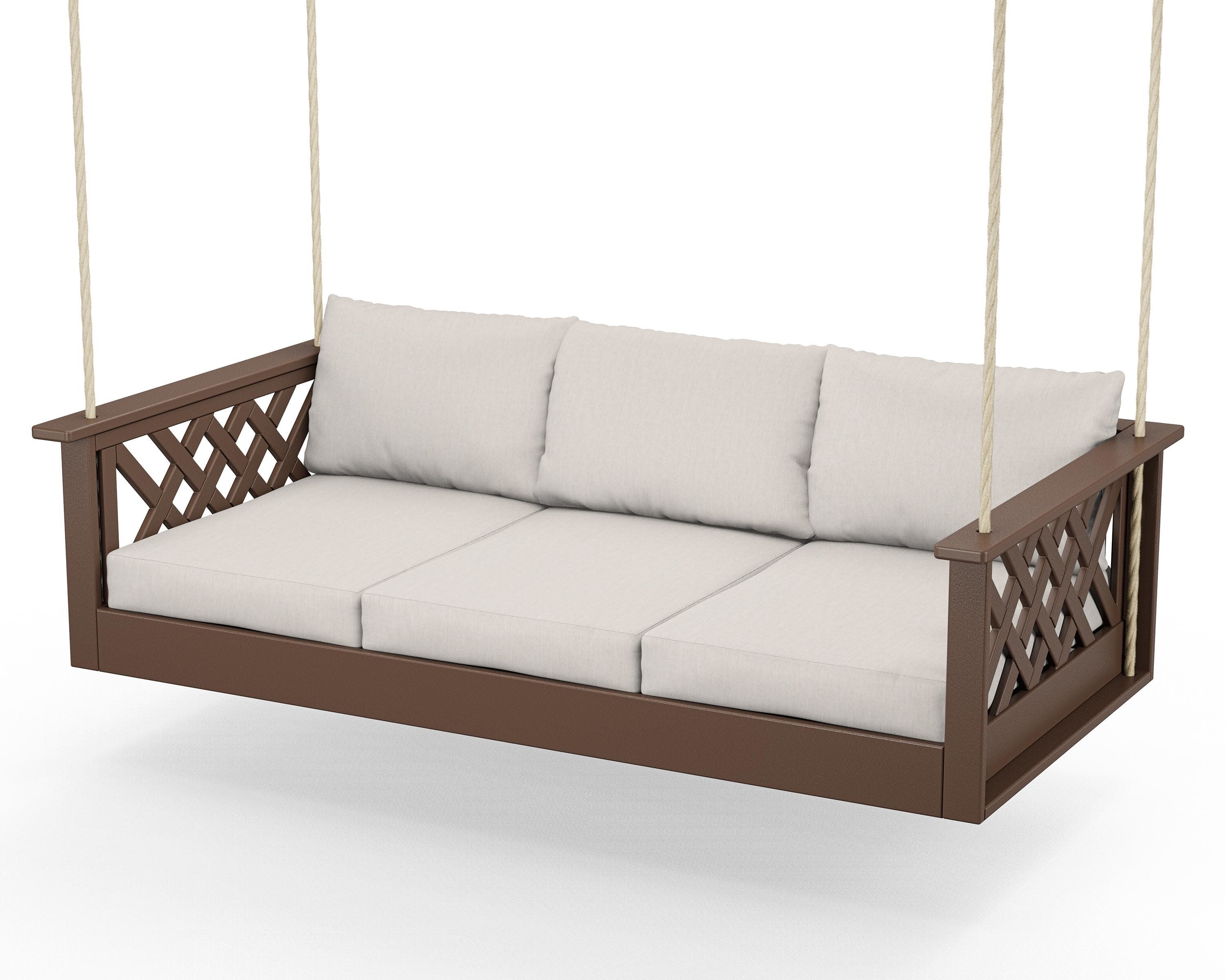 Wovendale Daybed Swing in Mahogany / Cast Ash