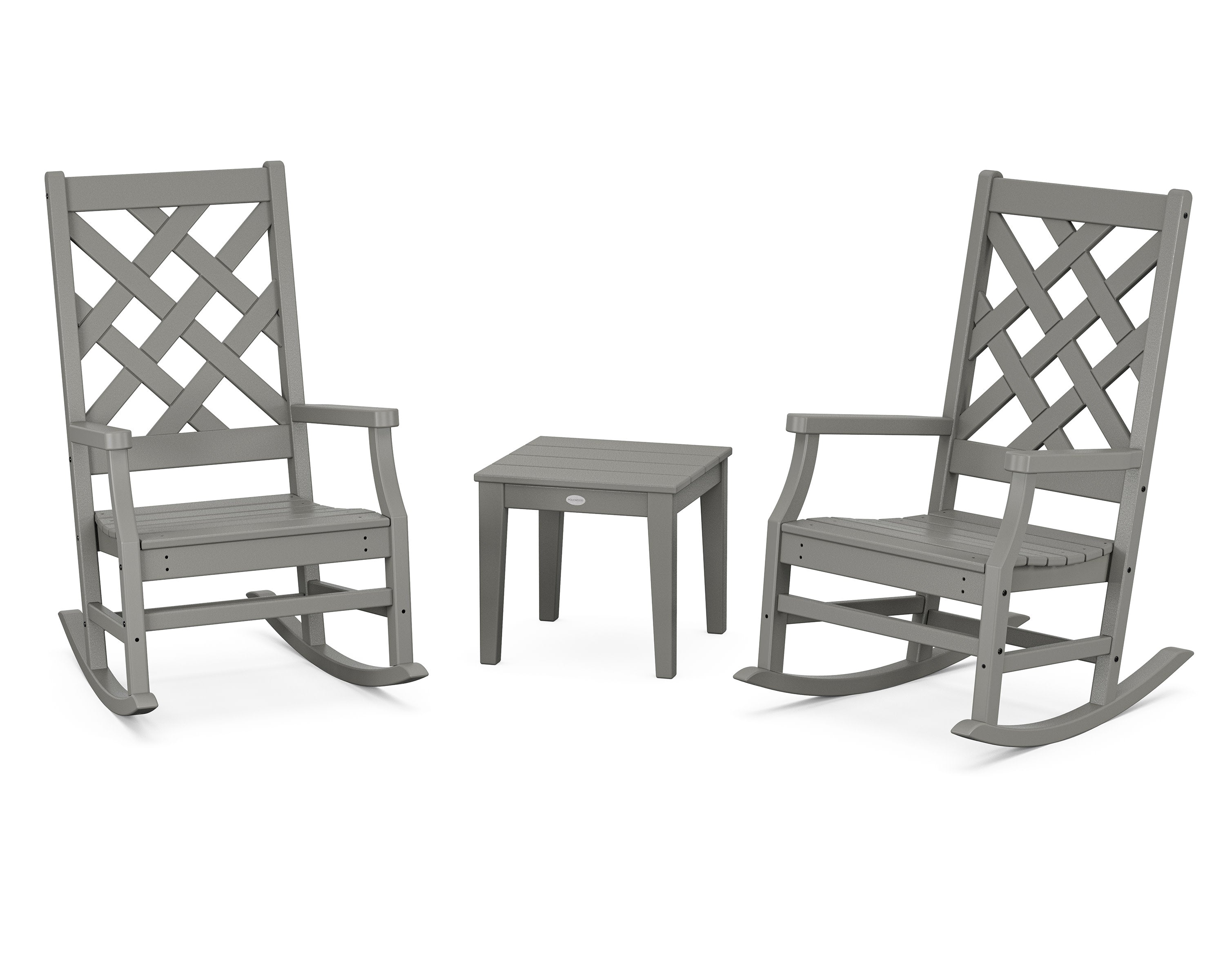 Wovendale 3-Piece Rocking Chair Set in Slate Grey