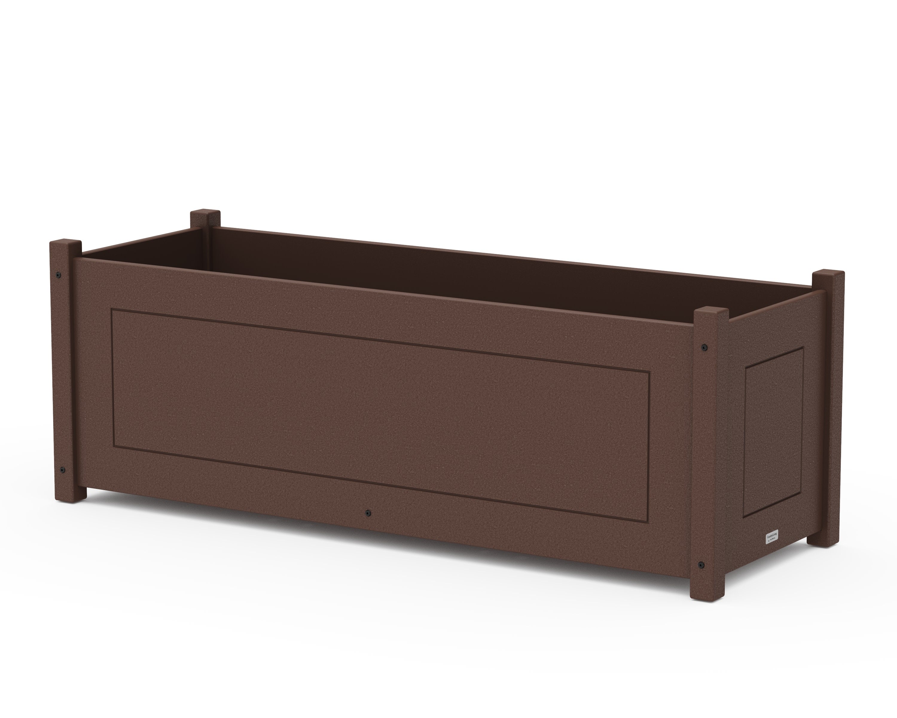 Country Living Large Rectangle Triple Planter Box in Mahogany