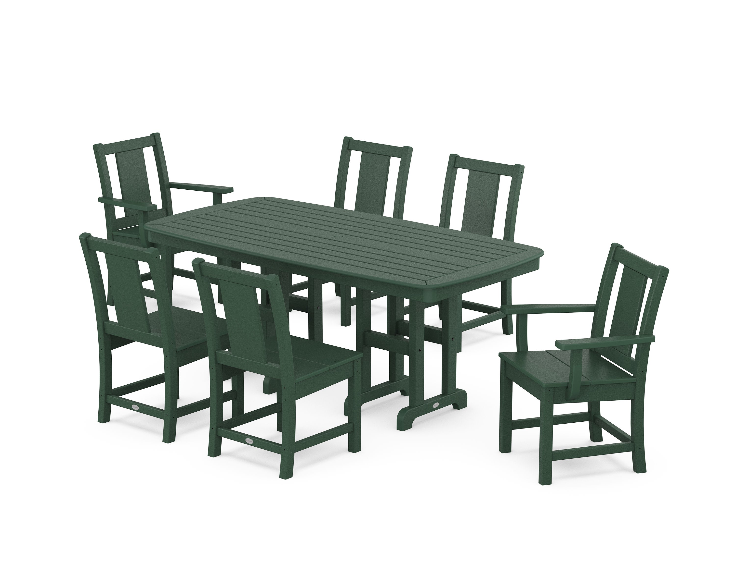Prairie 7-Piece Dining Set in Green