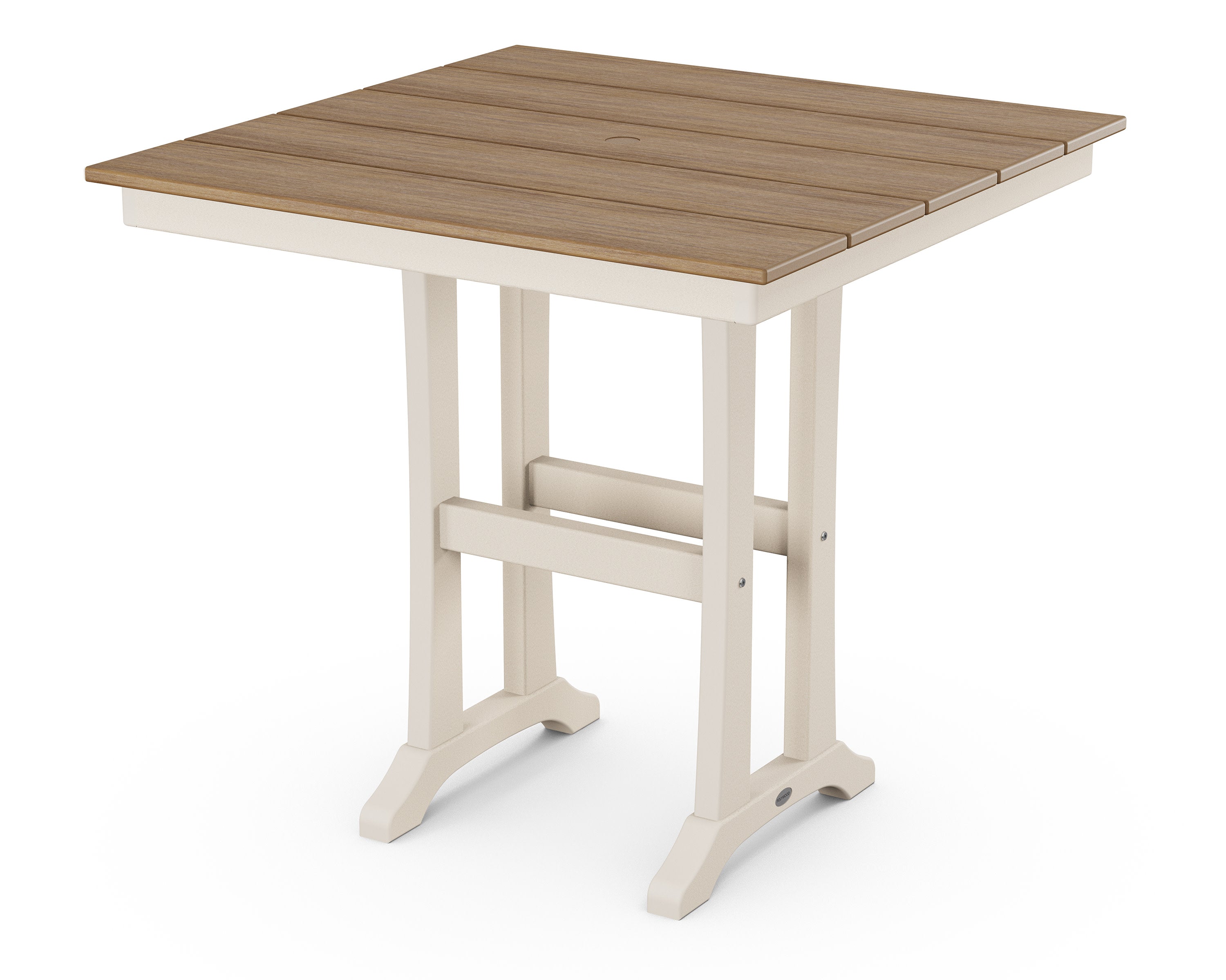 Farmhouse Trestle 37" Counter Table in Sand / Natural