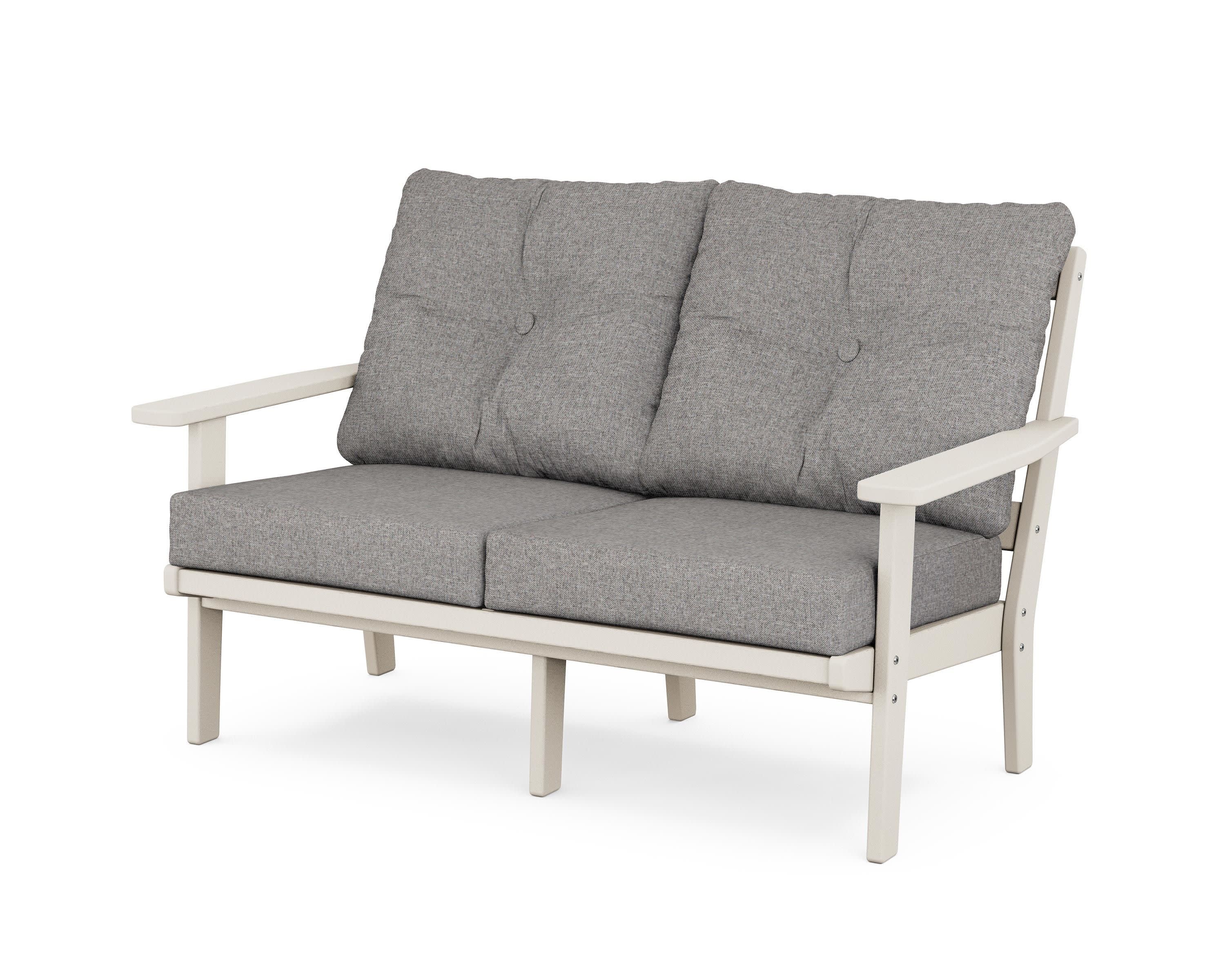 Prairie Deep SeatingLoveseat in Sand / Grey Mist