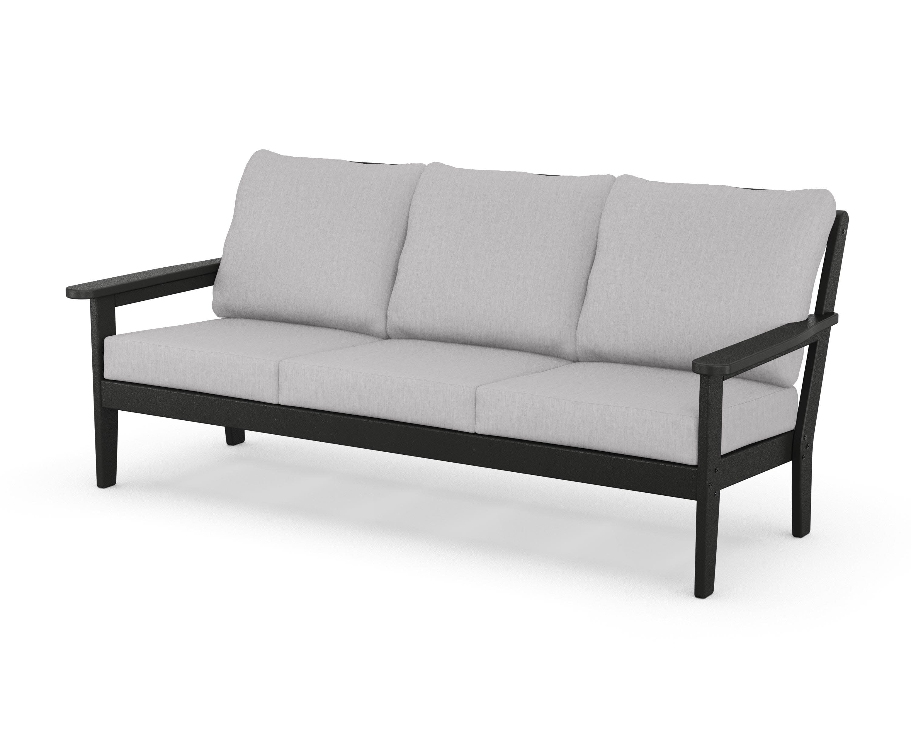 Cottage Deep Seating Sofa in Black / Granite