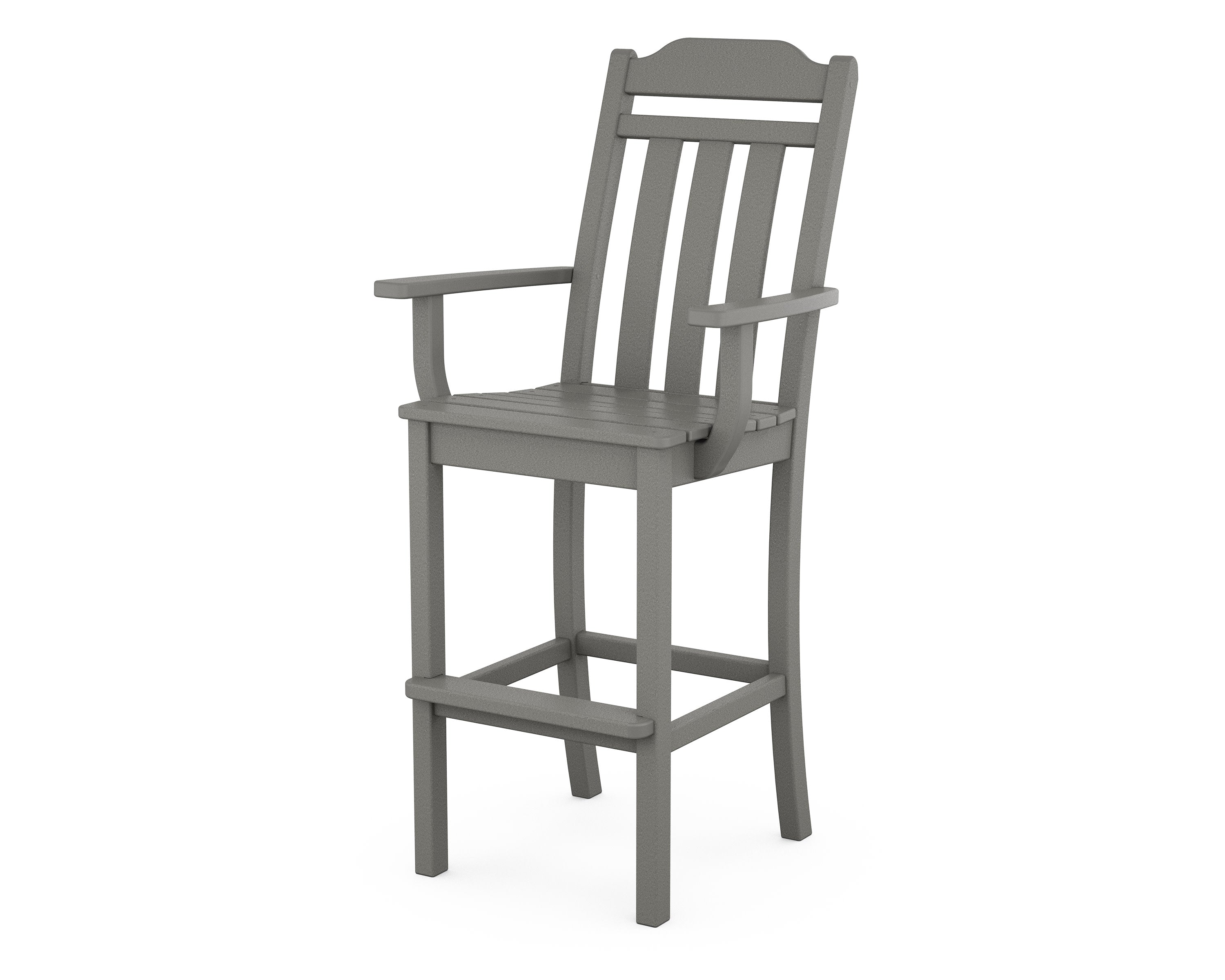 Cottage Bar Arm Chair in Slate Grey