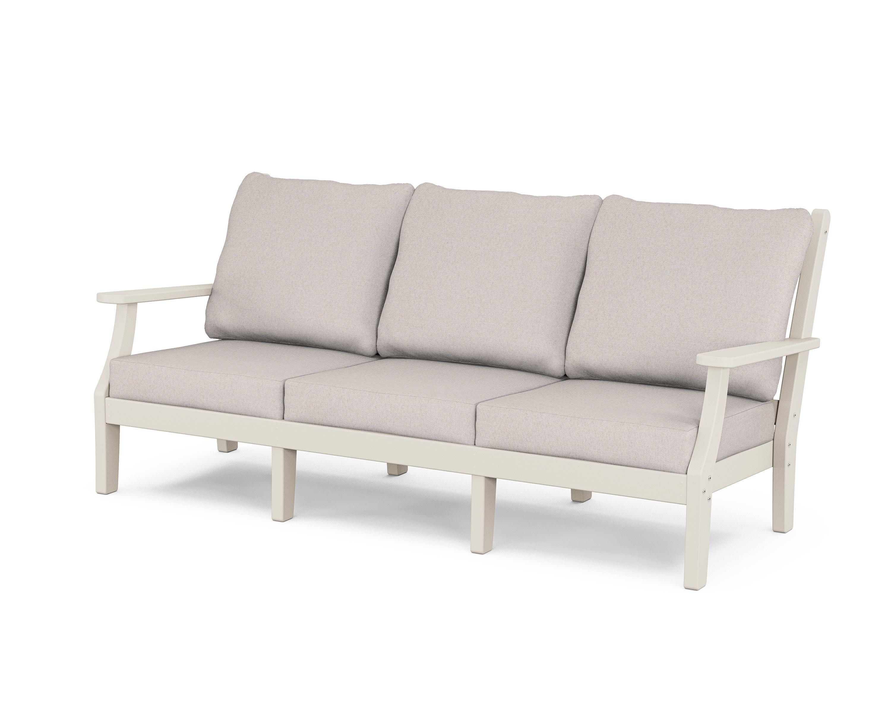 Wovendale Deep Seating Sofa in Sand / Dune Burlap