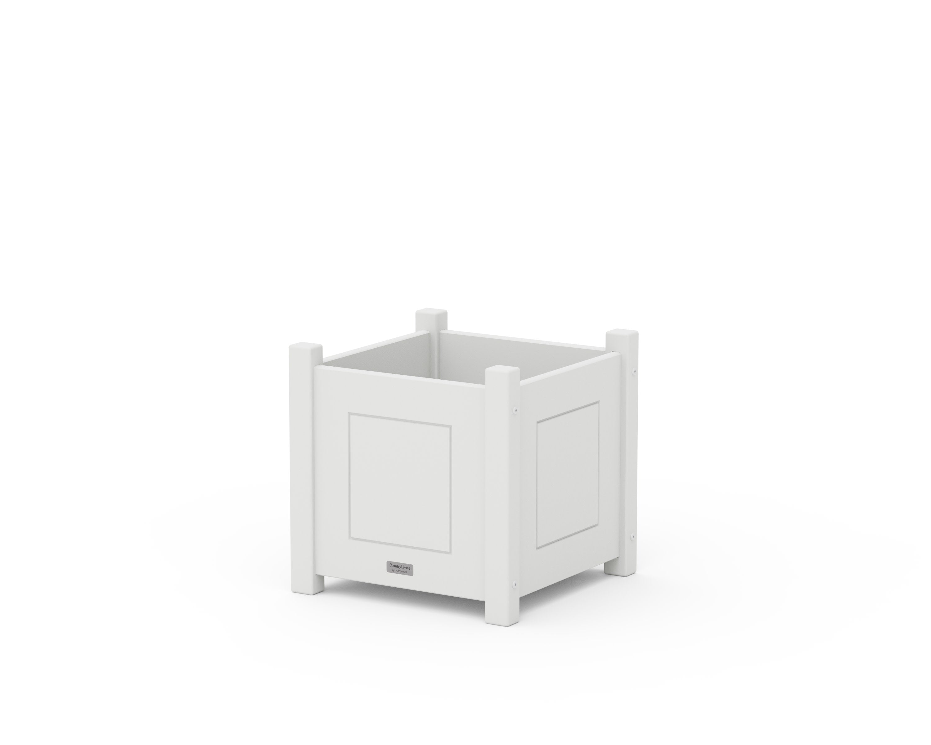 Country Living Square Planter Box in White