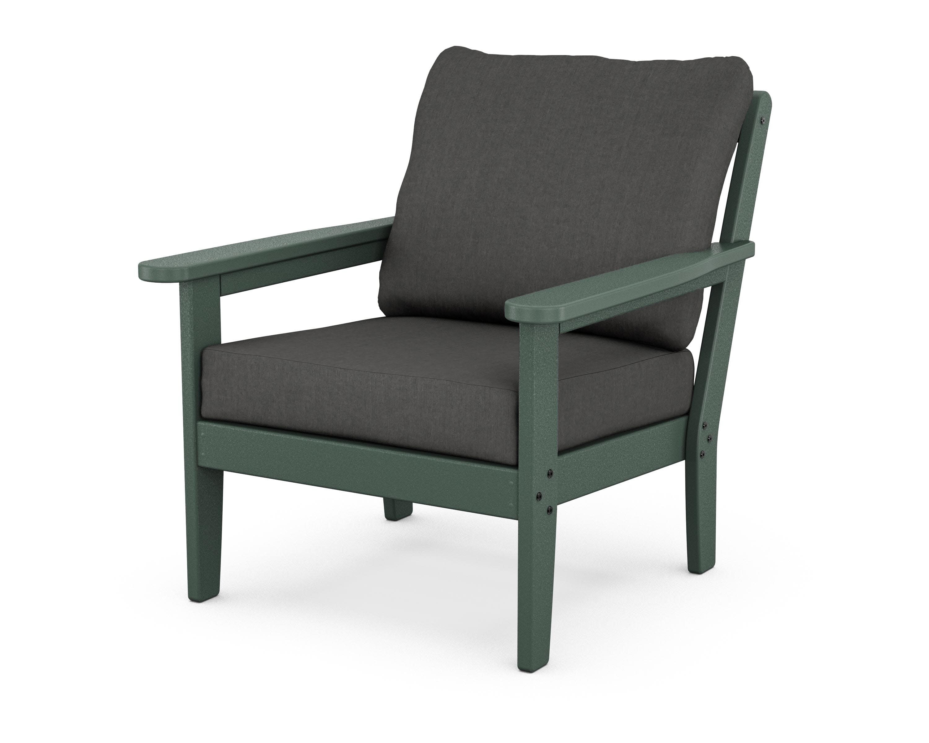 Cottage Deep Seating Chair in Green / Spectrum Carbon