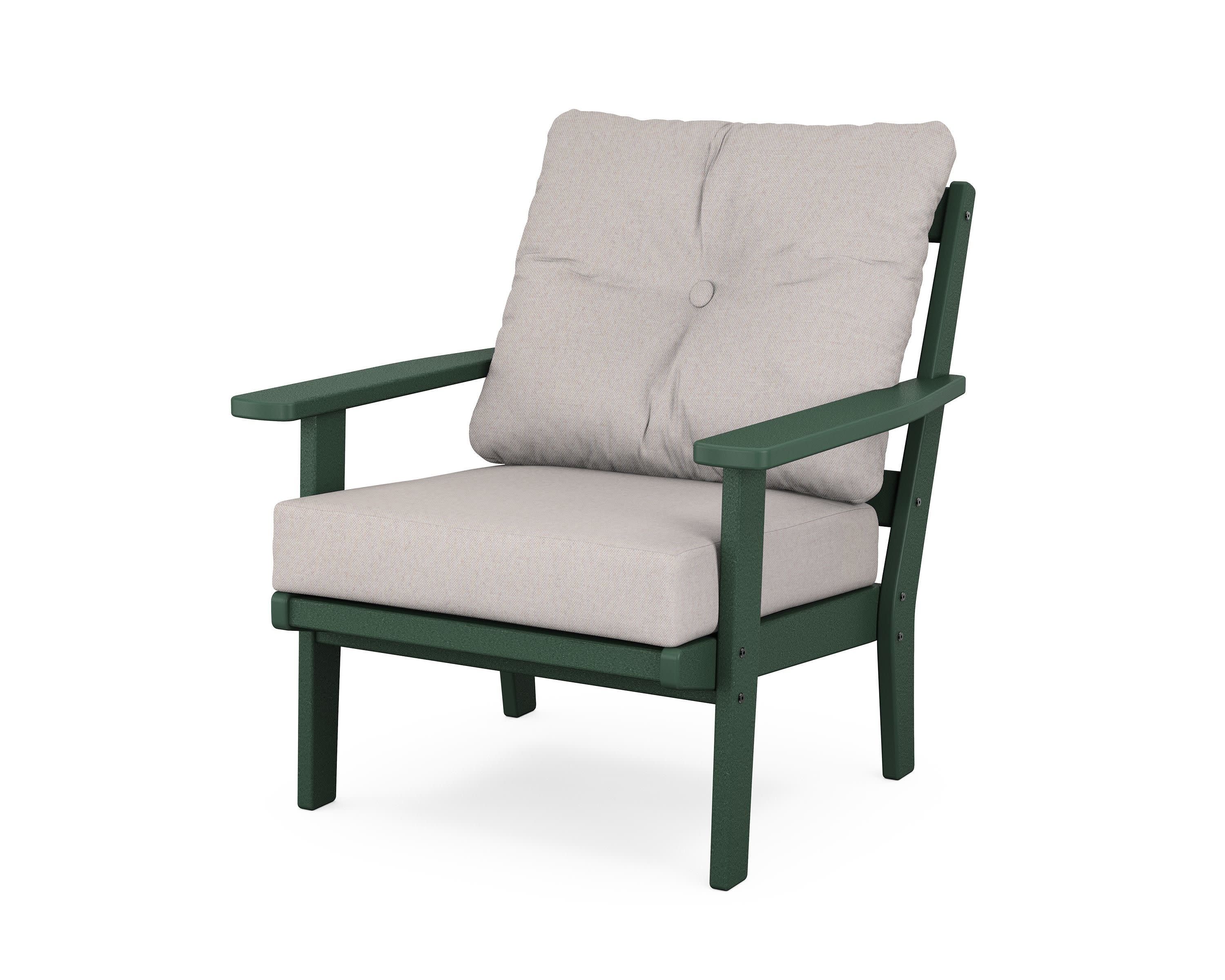 Prairie Deep Seating Chair in Green / Dune Burlap