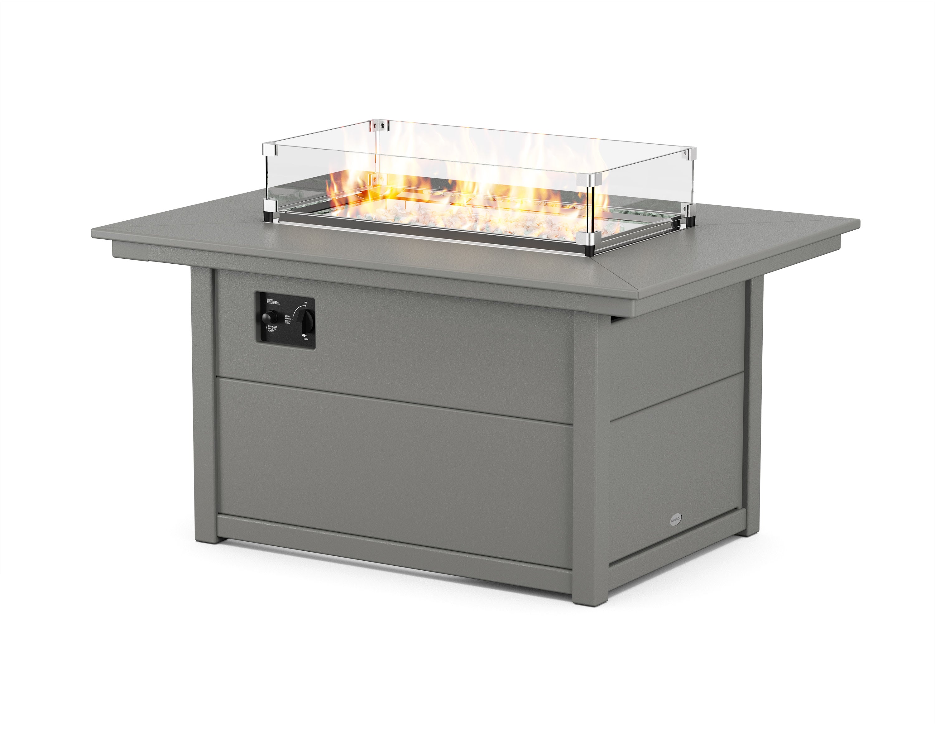 Rectangle 34" X 46" Fire Pit Table in Slate Grey