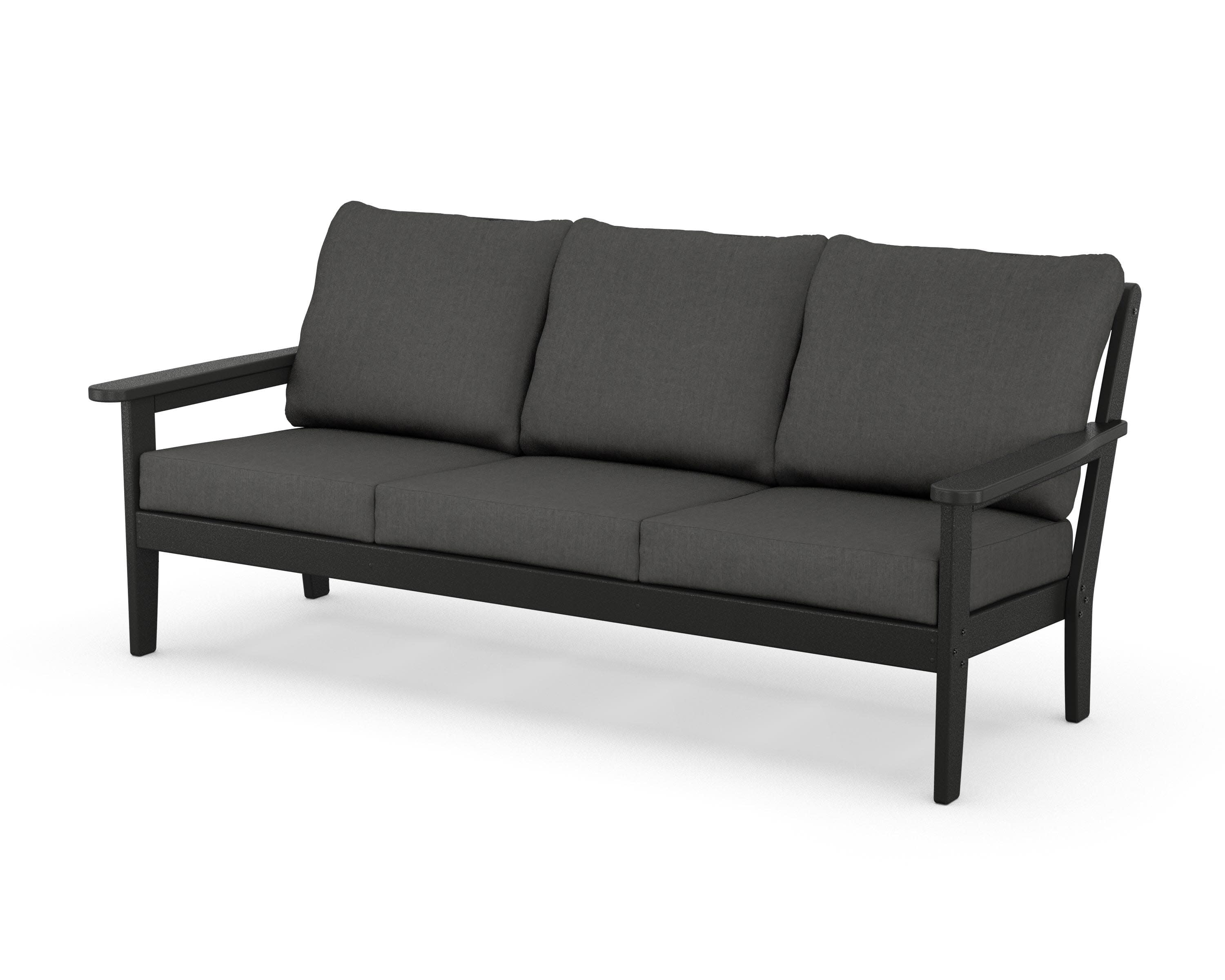 Cottage Deep Seating Sofa in Black / Spectrum Carbon