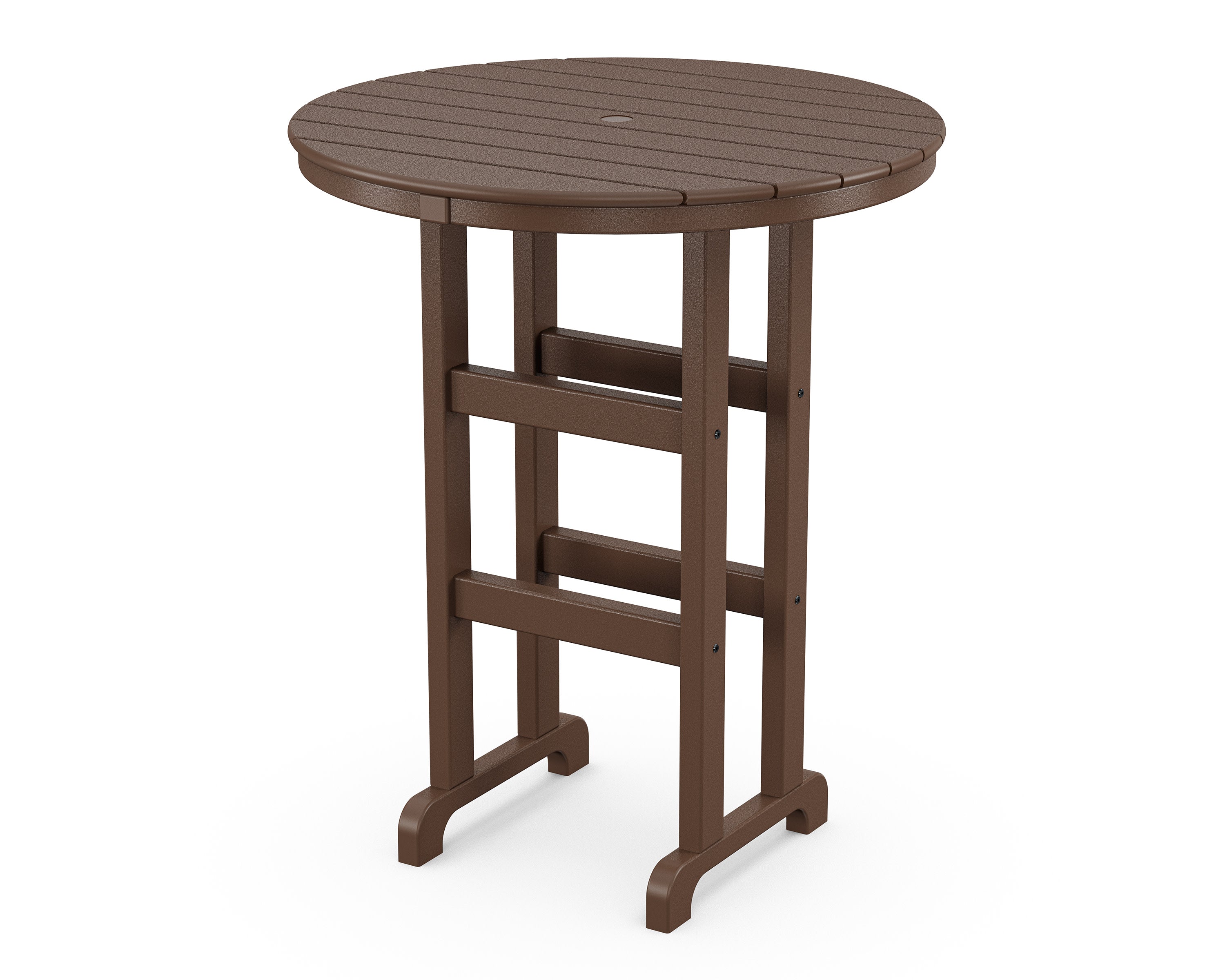 36" Round Farmhouse Bar Table in Mahogany