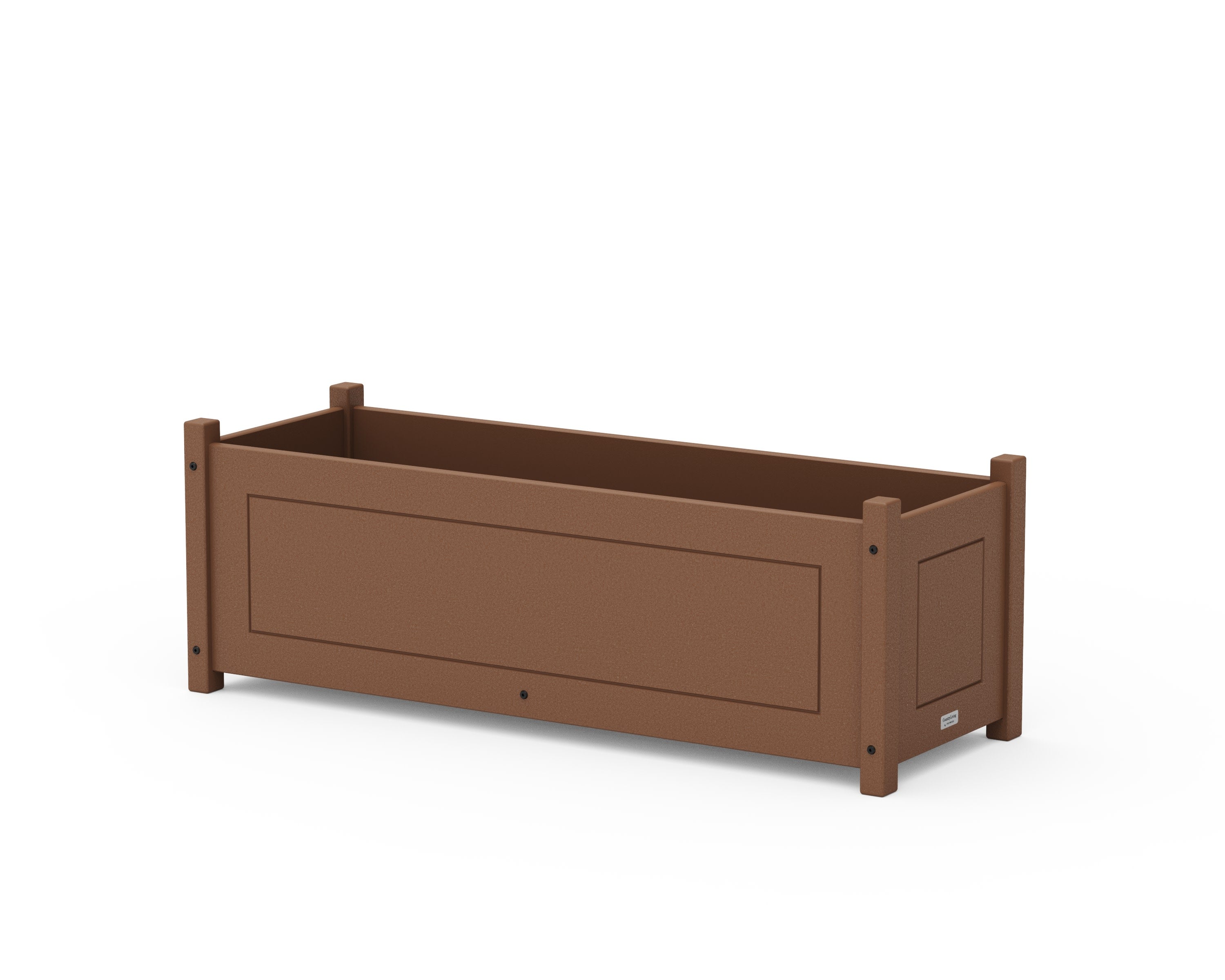 Country Living Rectangle Triple Planter Box in Teak