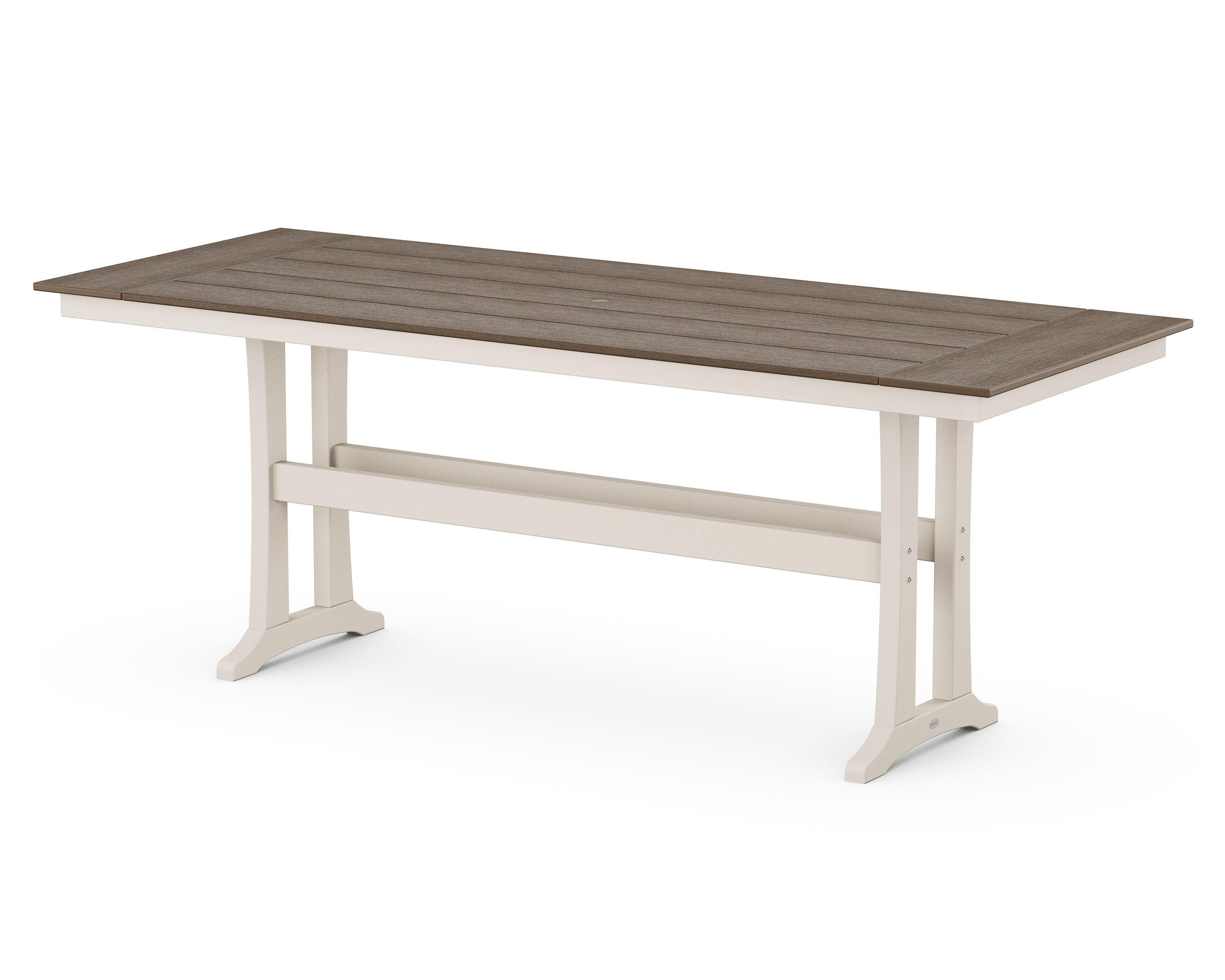 Farmhouse Trestle 38" x 96" Counter Table in Sand / Kona