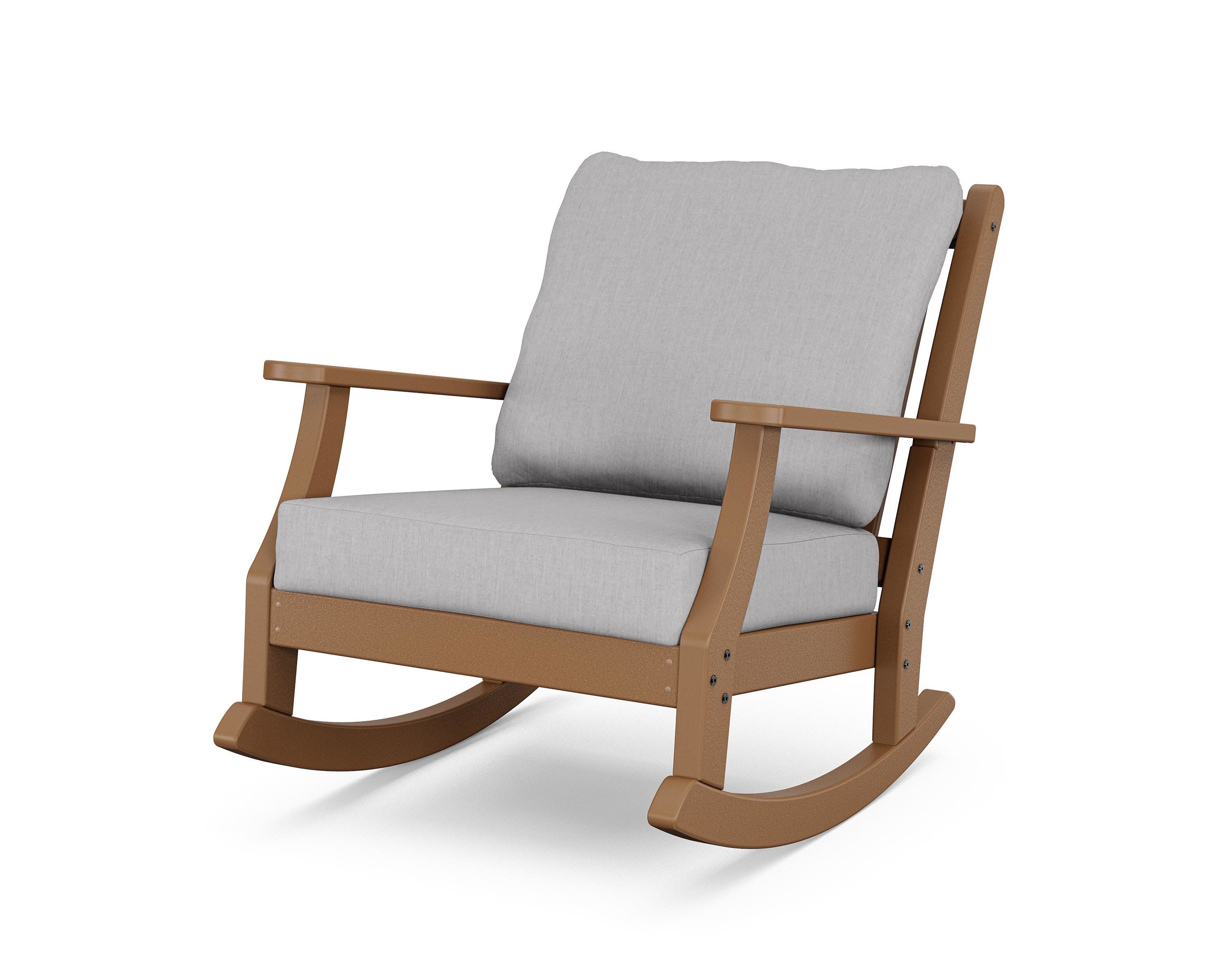 Wovendale Deep Seating Rocking Chair in Teak / Granite