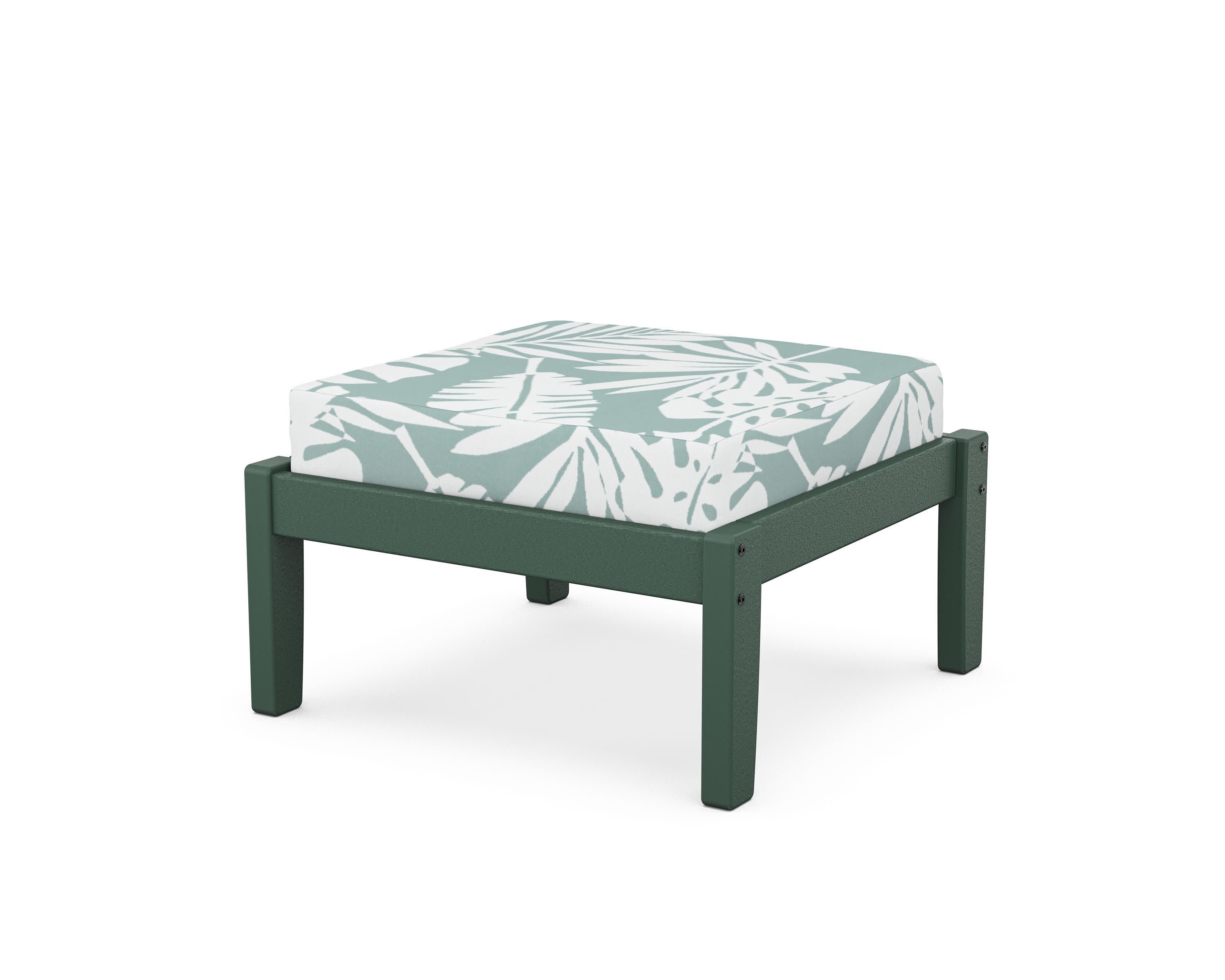 Deep Seating Ottoman in Green / Leaf Glacier Spa