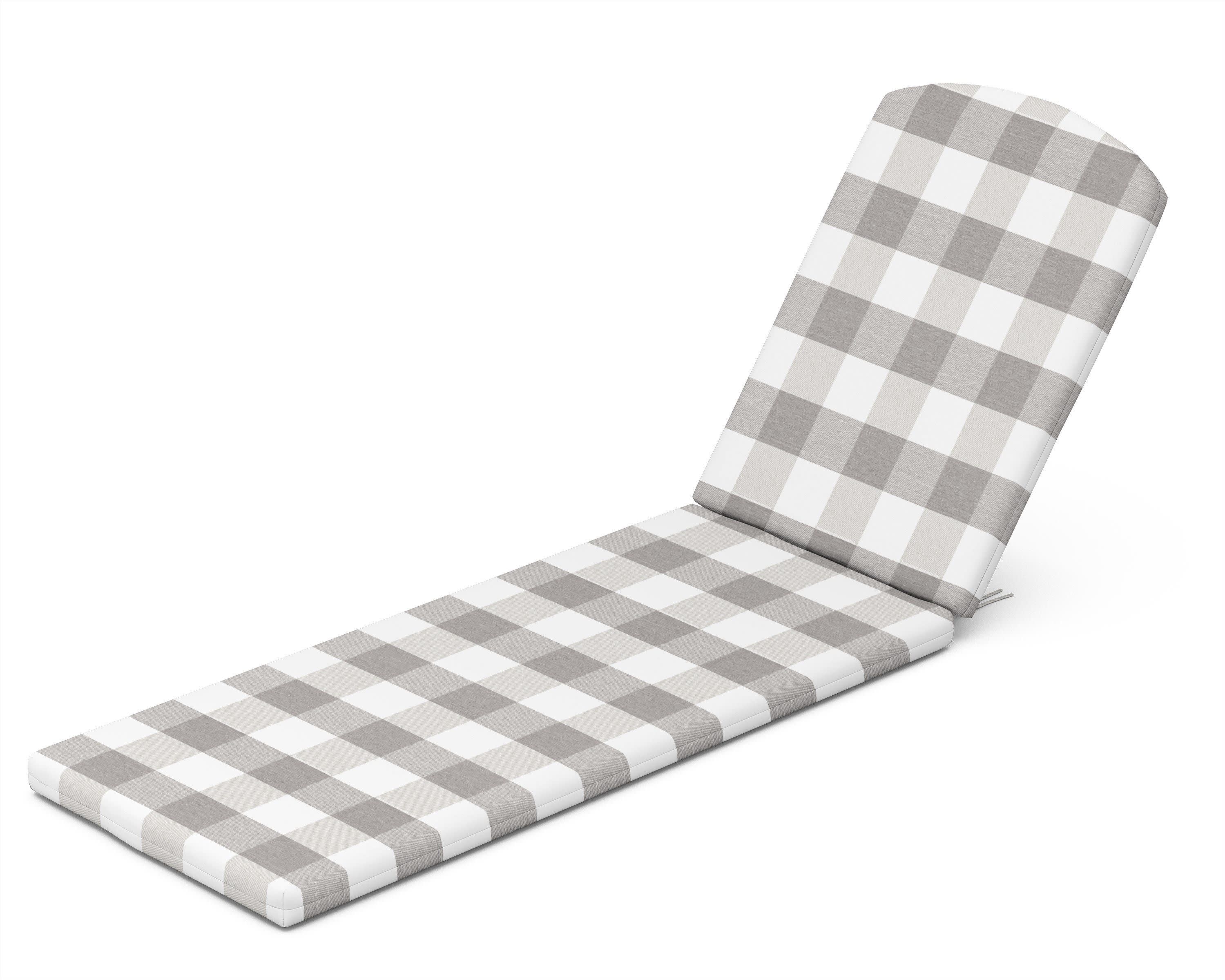 Chaise Cushion in Buffalo Plaid Grey Mist