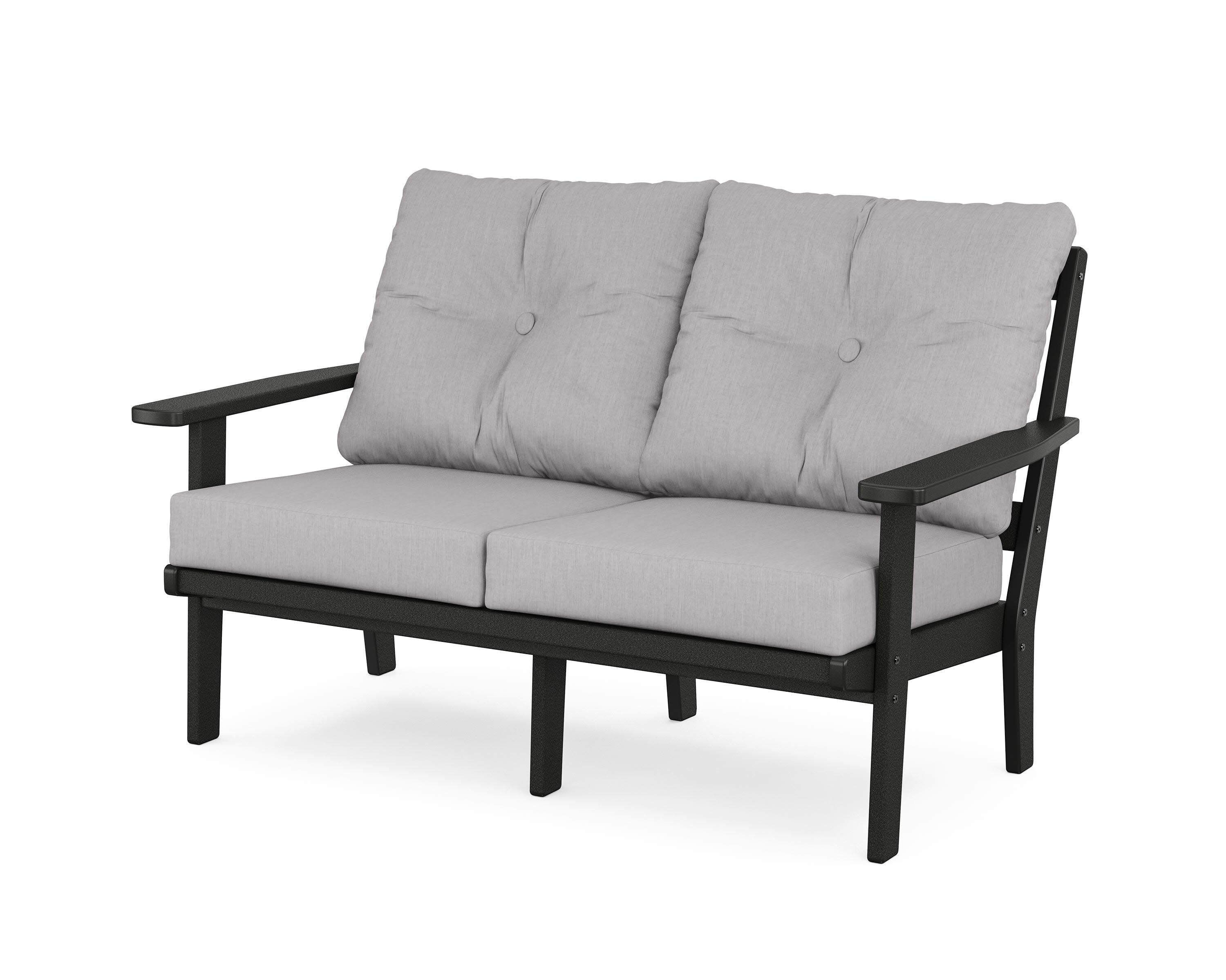 Prairie Deep SeatingLoveseat in Black / Granite