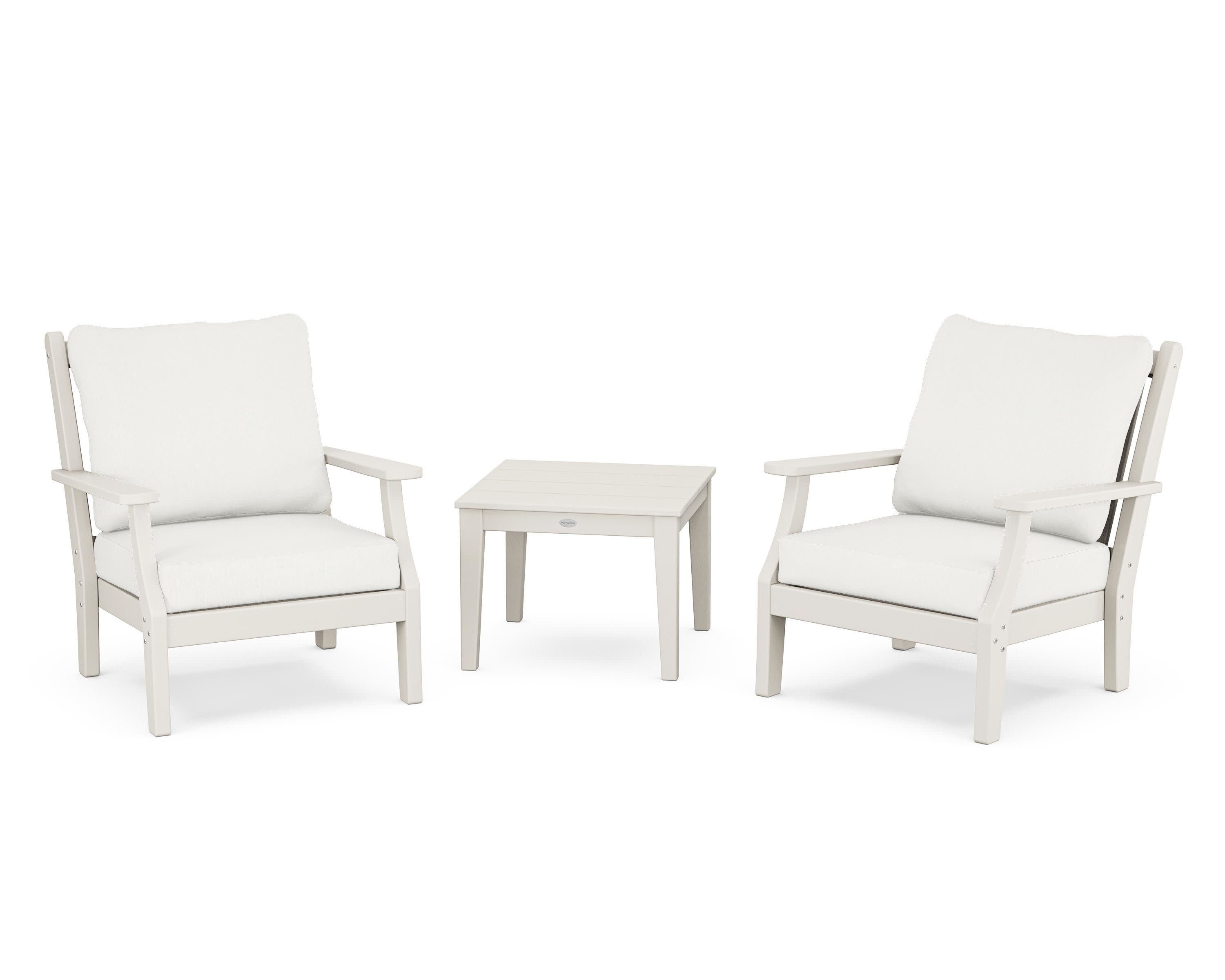 Wovendale 3-Piece Deep Seating Set in Sand / Natural Linen