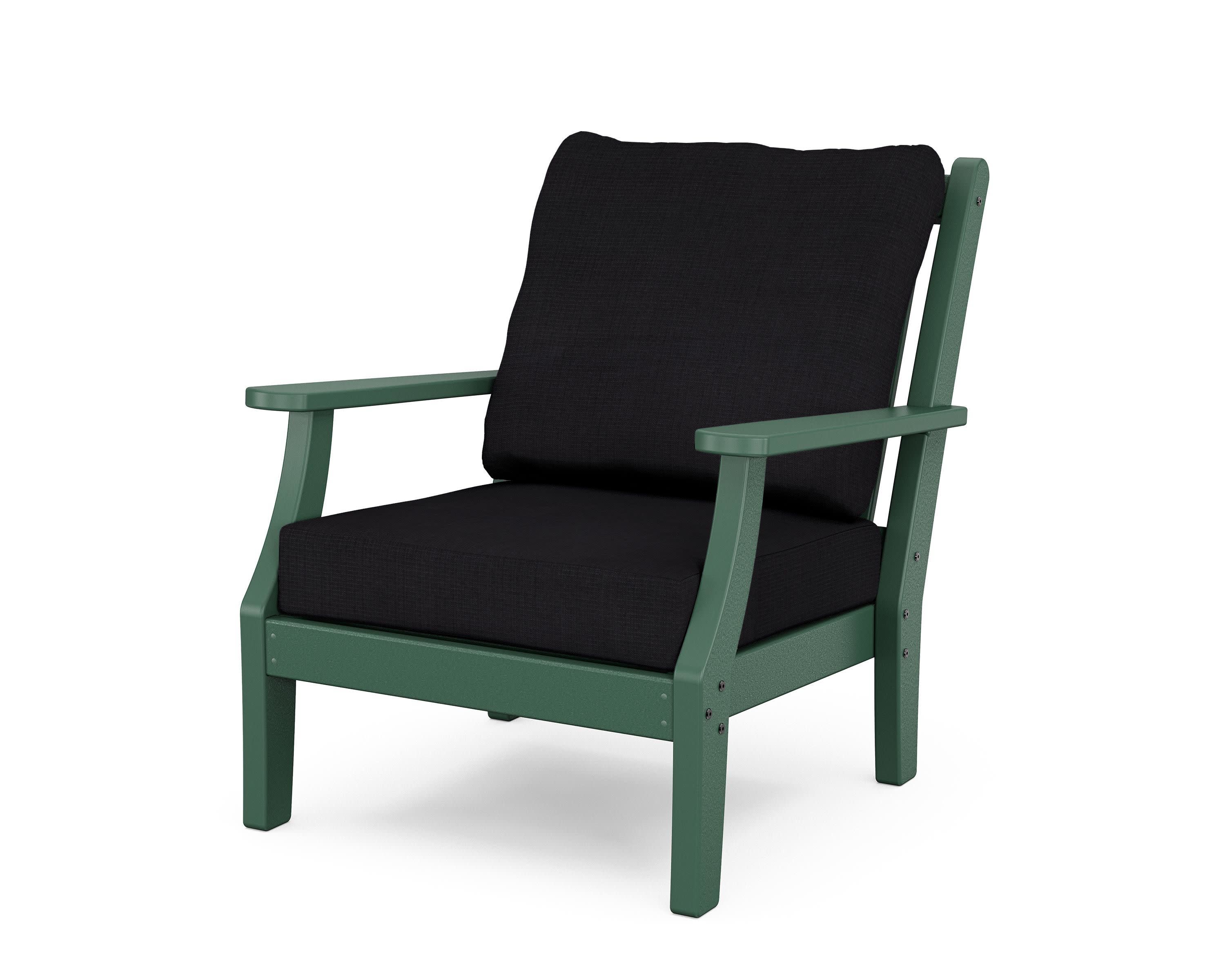 Wovendale Deep Seating Chair in Green / Midnight Linen