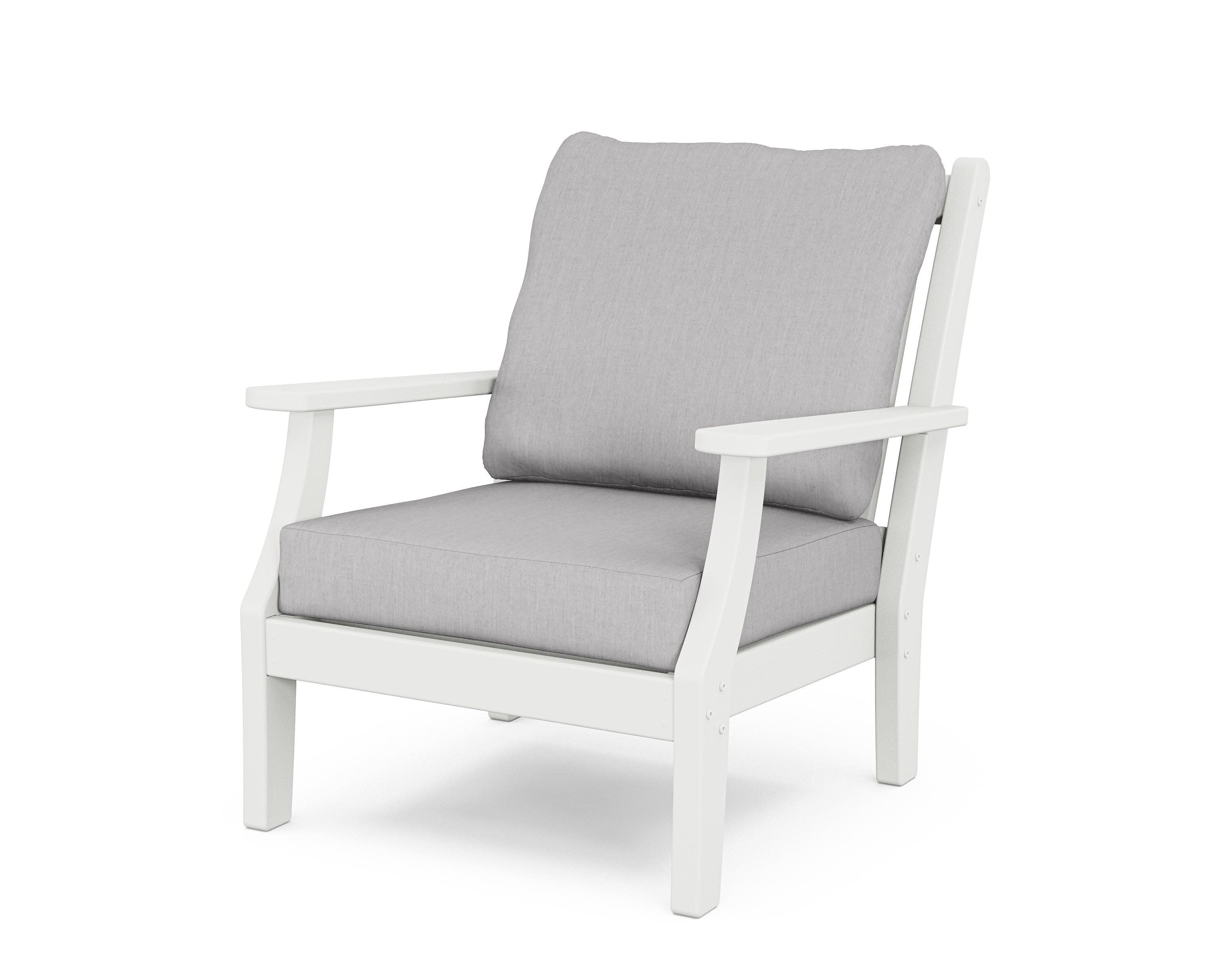 Wovendale Deep Seating Chair in White / Granite