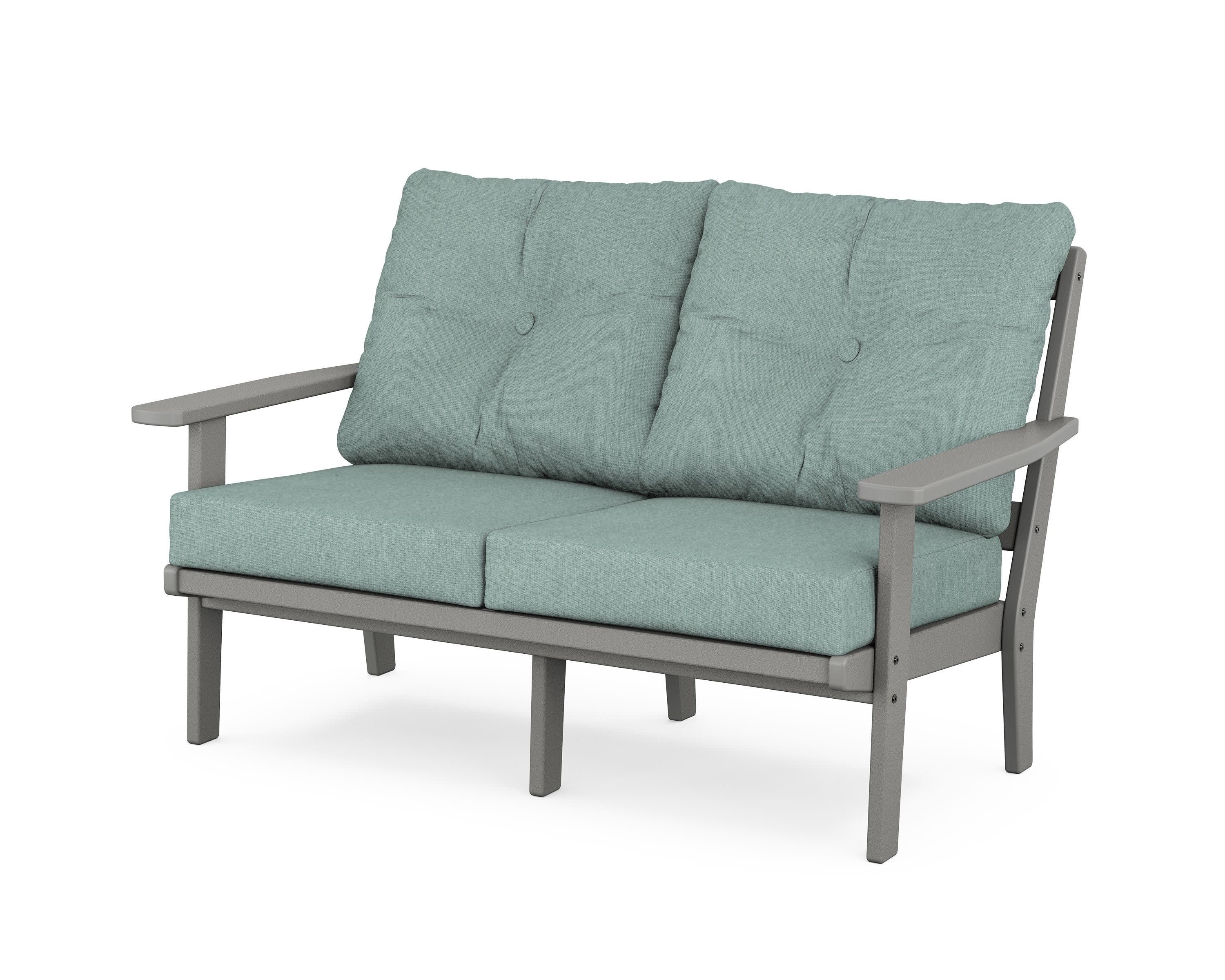 Prairie Deep SeatingLoveseat in Slate Grey / Glacier Spa