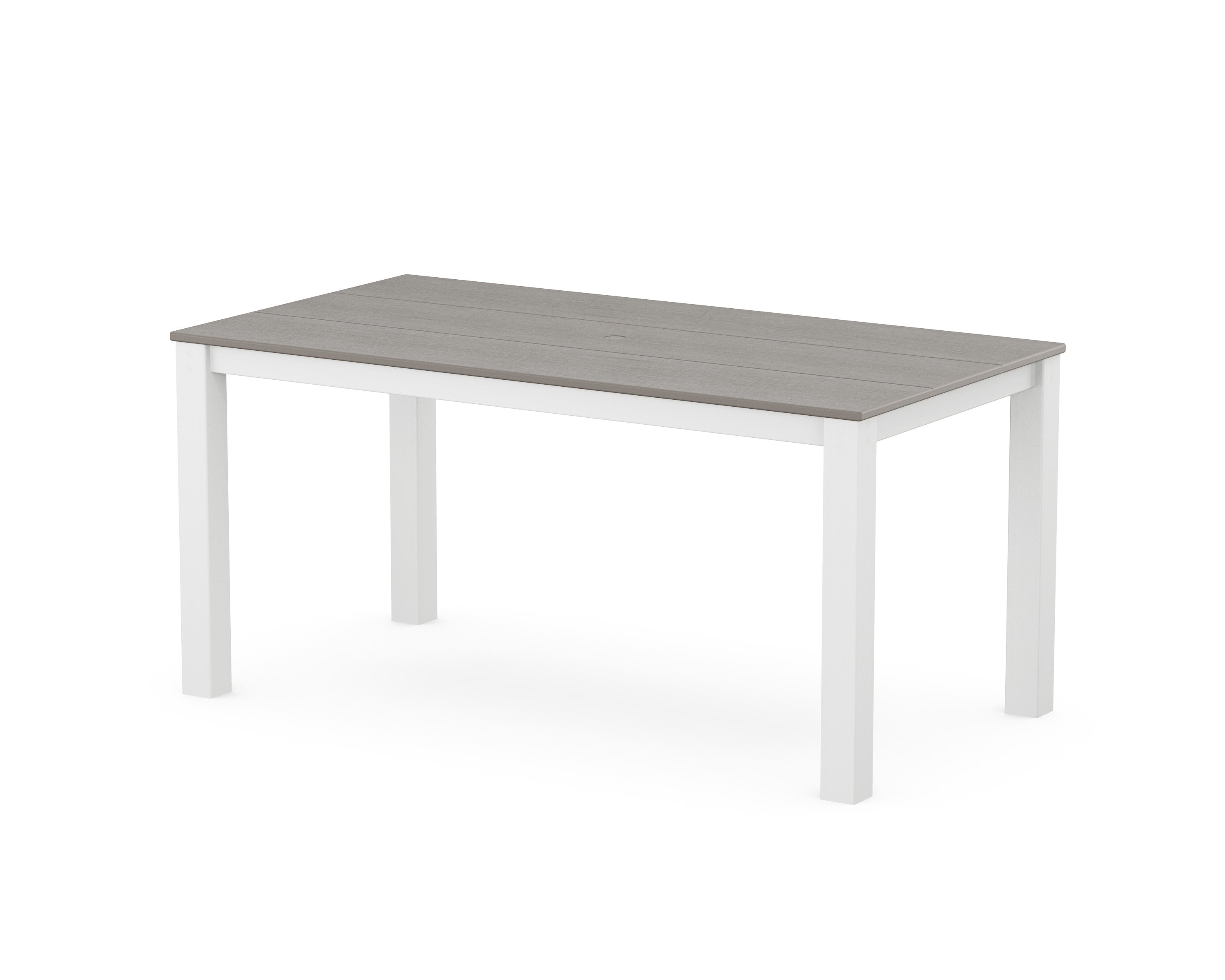 Studio Parsons 34" X 64" Dining Table in White / Driftwood