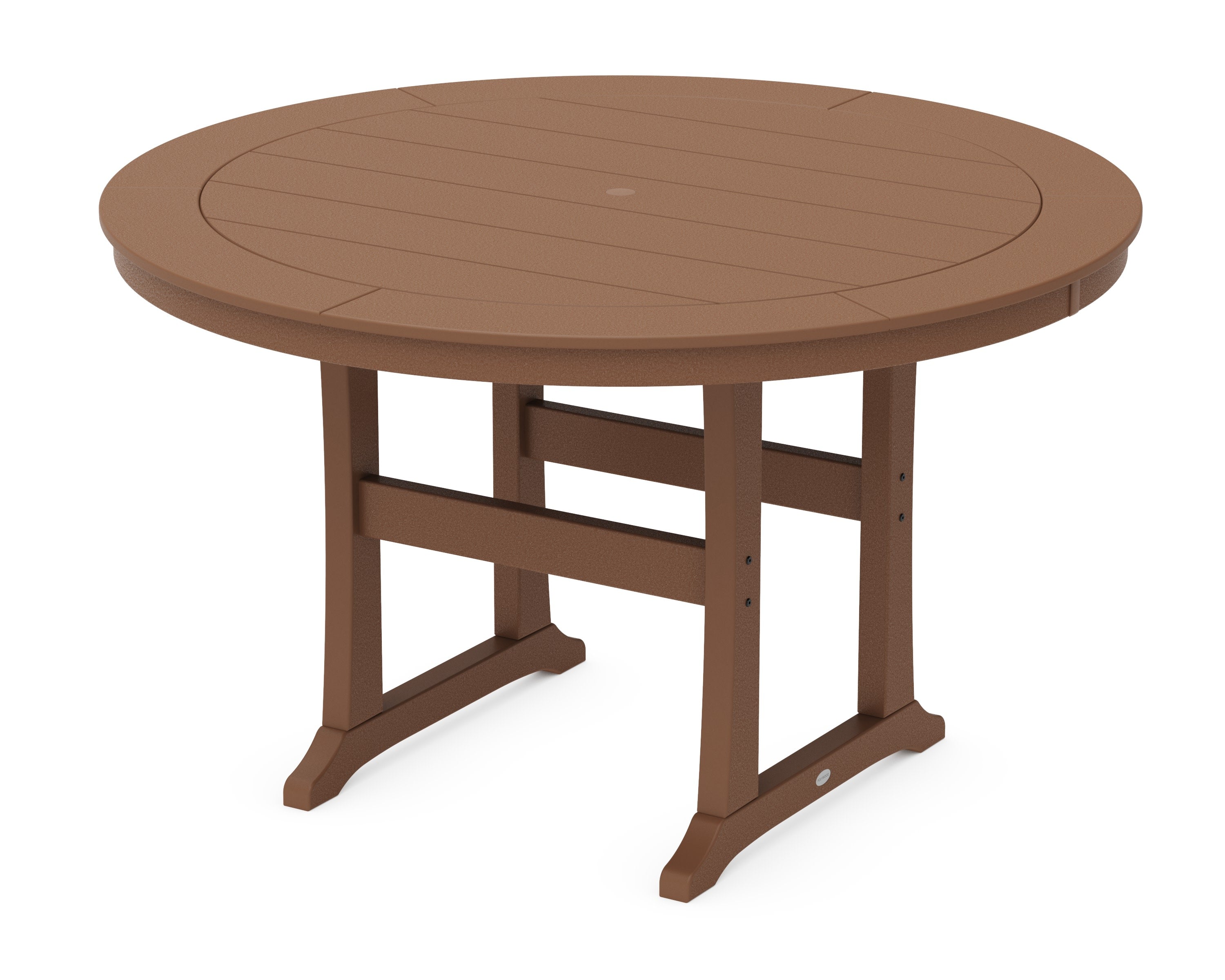 Nautical Trestle 60" Round Counter Table in Teak