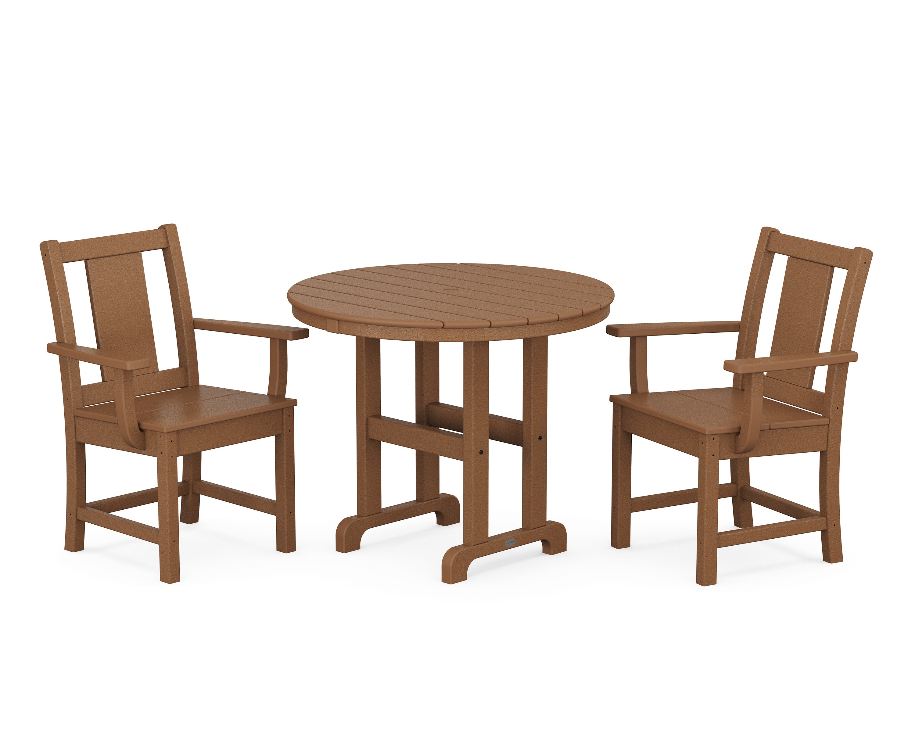 Prairie 3-Piece Farmhouse Dining Set in Teak