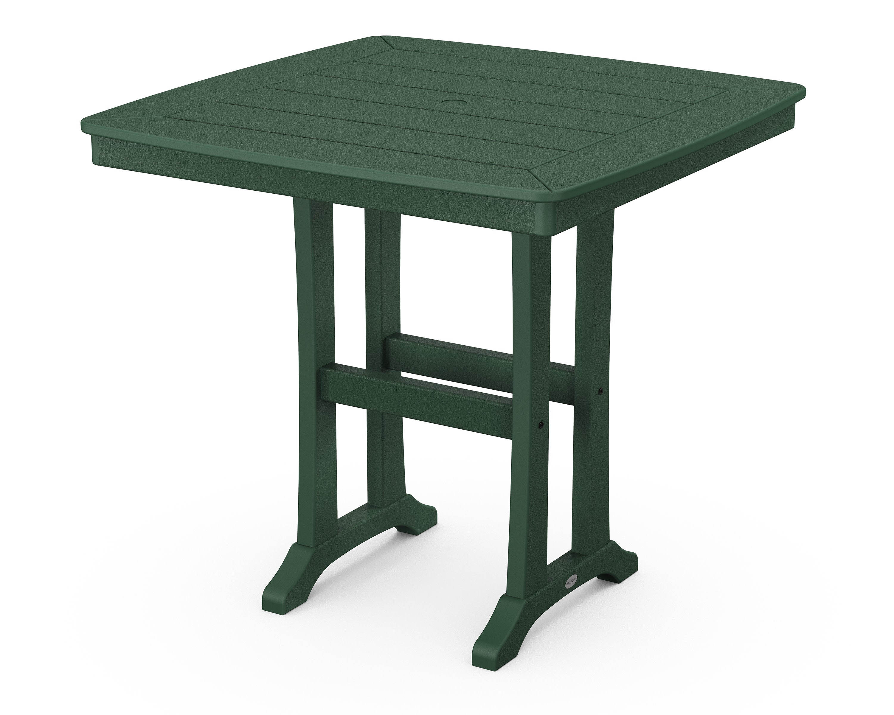 Nautical Trestle 37" Counter Table in Green