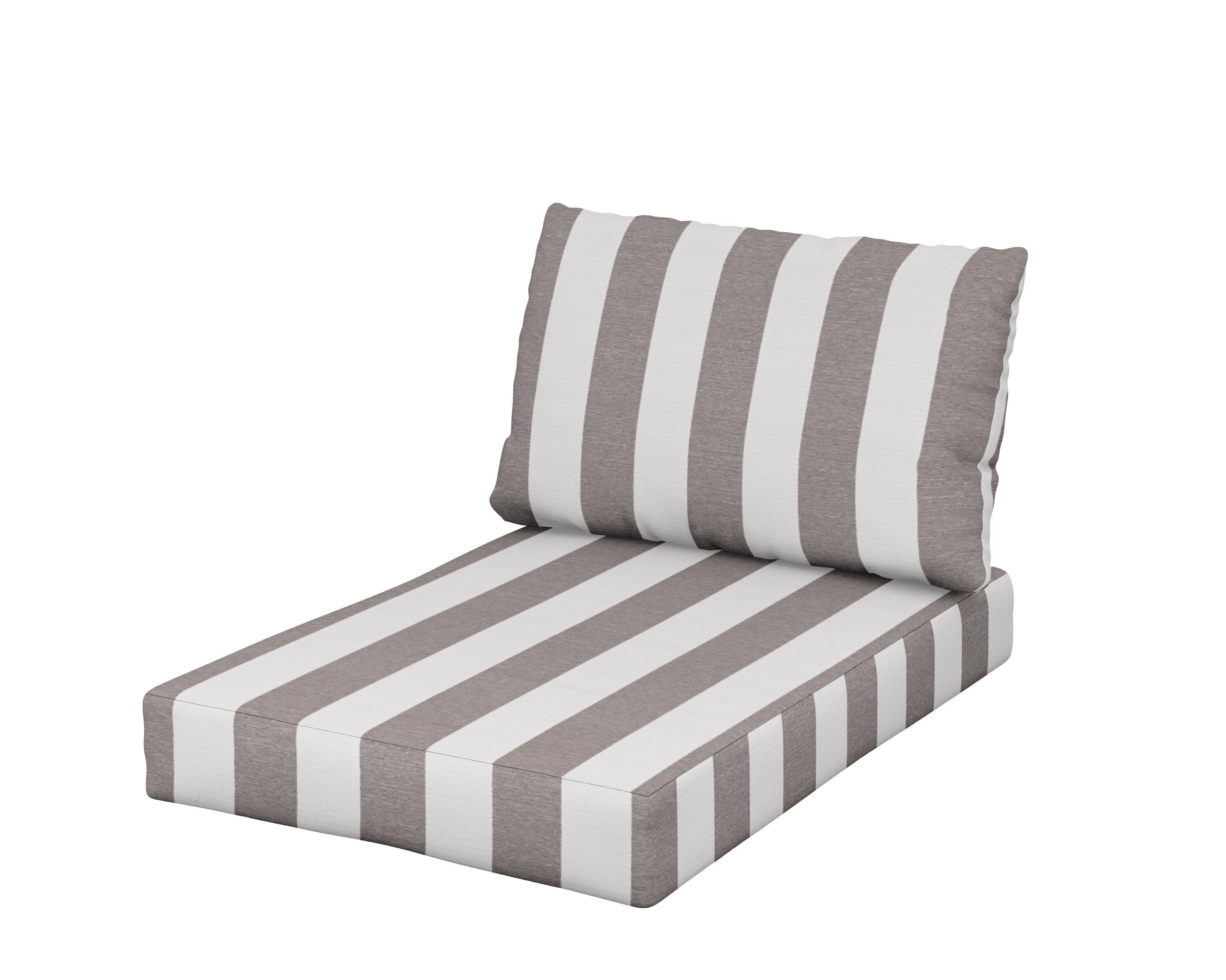 Daybed Swing Seat/Back Cushion in Cabana Stripe Grey Mist