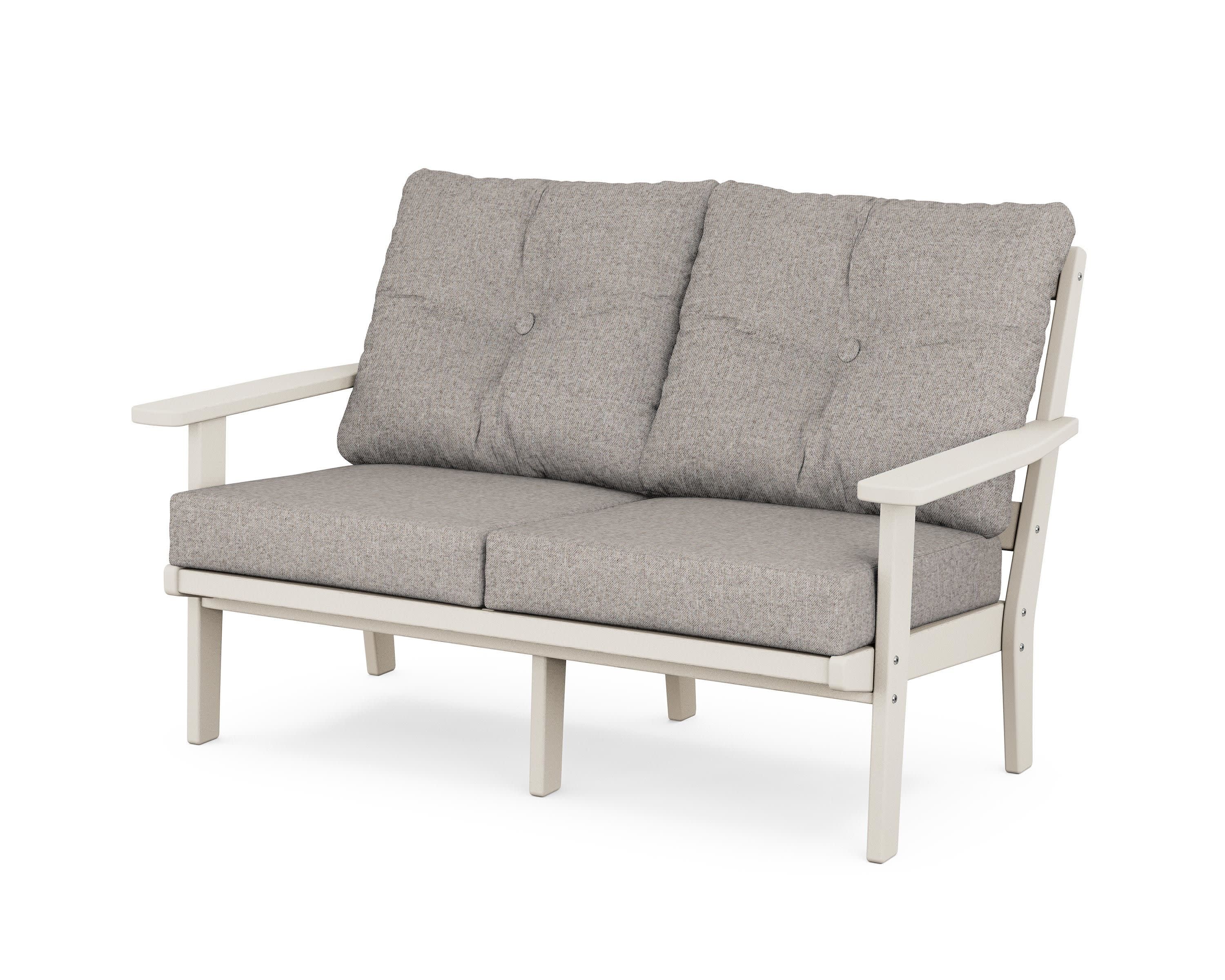 Prairie Deep SeatingLoveseat in Sand / Weathered Tweed