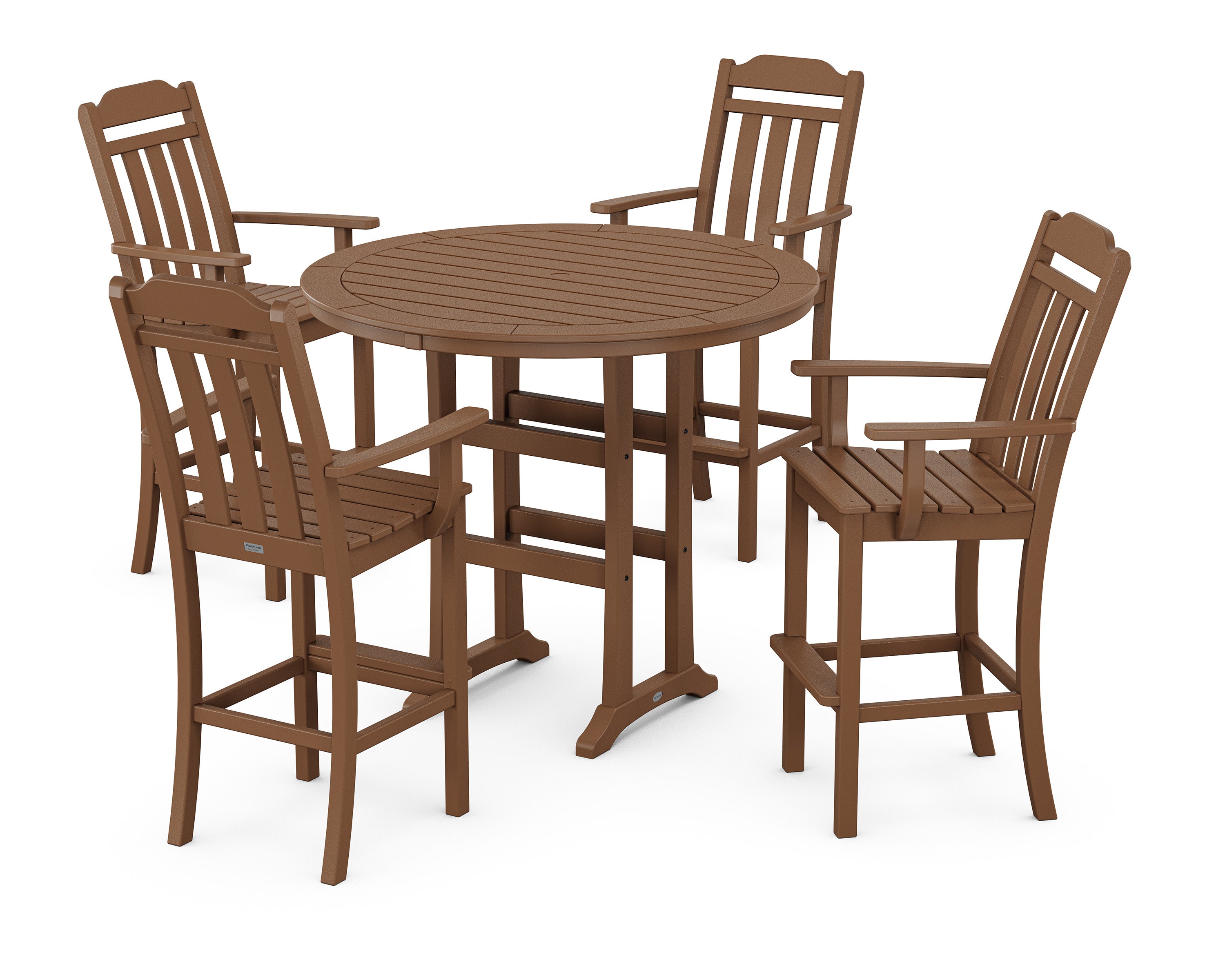 Cottage 5-Piece Round Bar Set in Teak